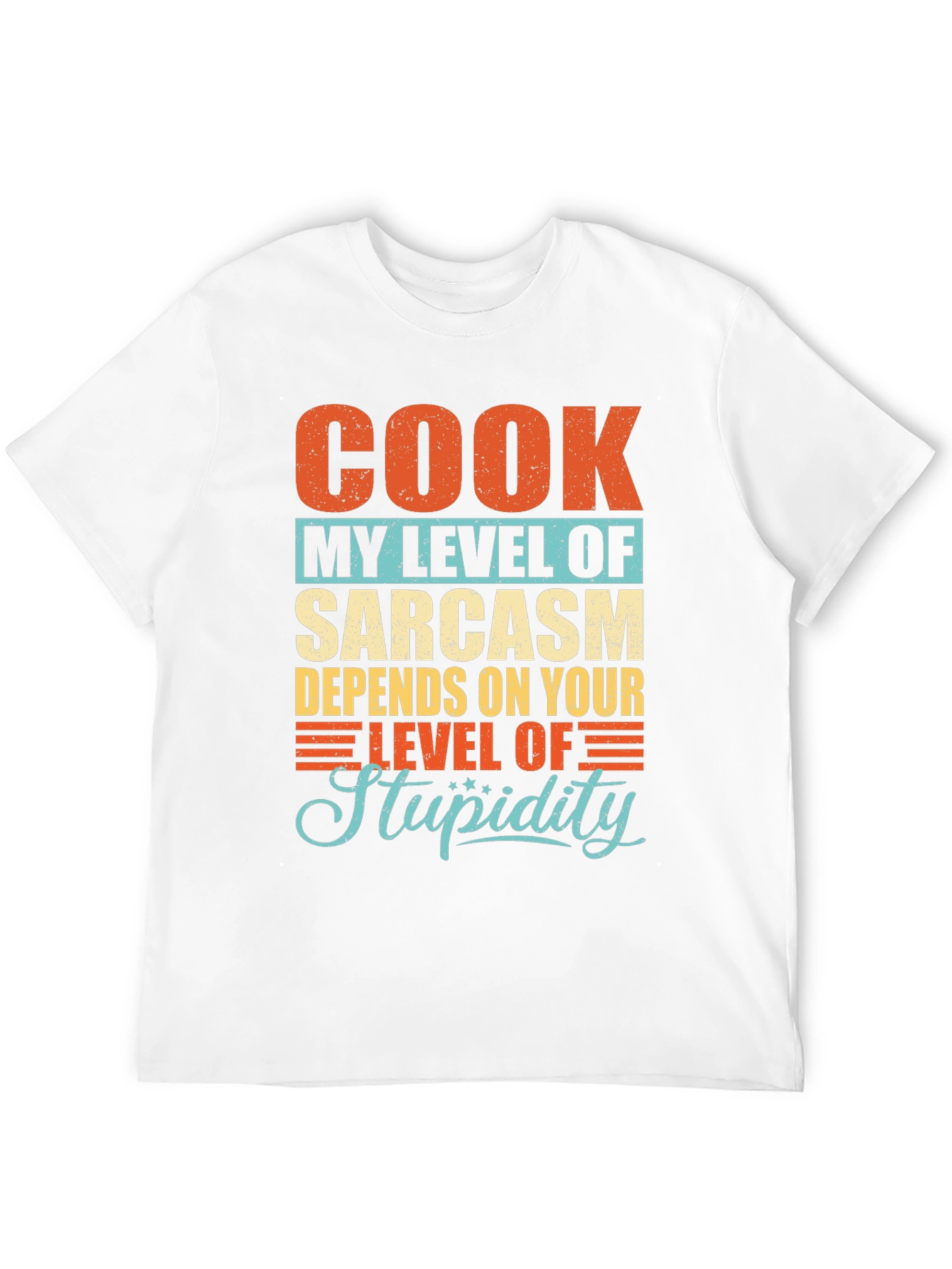Black Cook Sarcasm Level Tee view 12