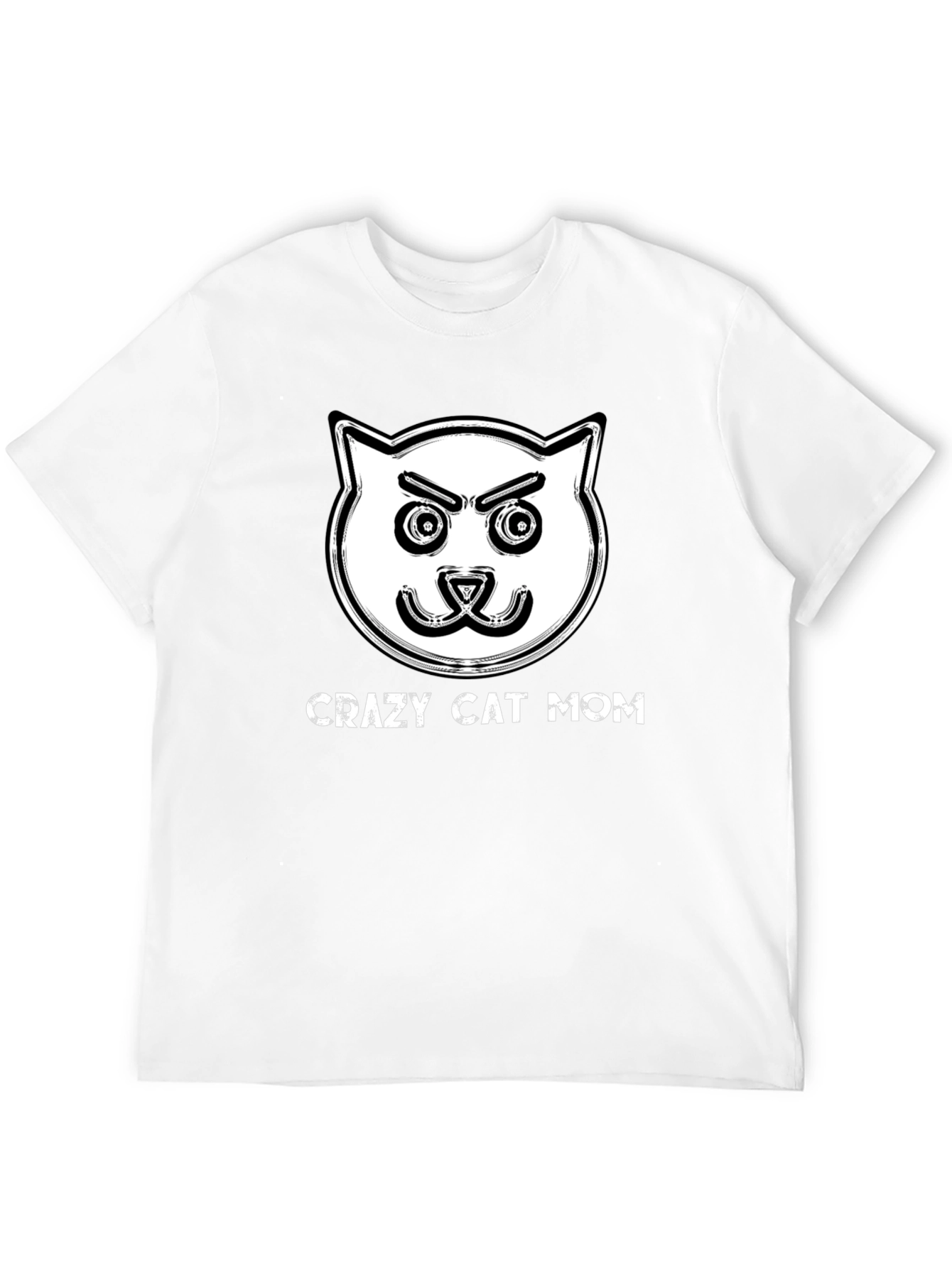Black Crazy Cat Mom Graphic T-Shirt view 12