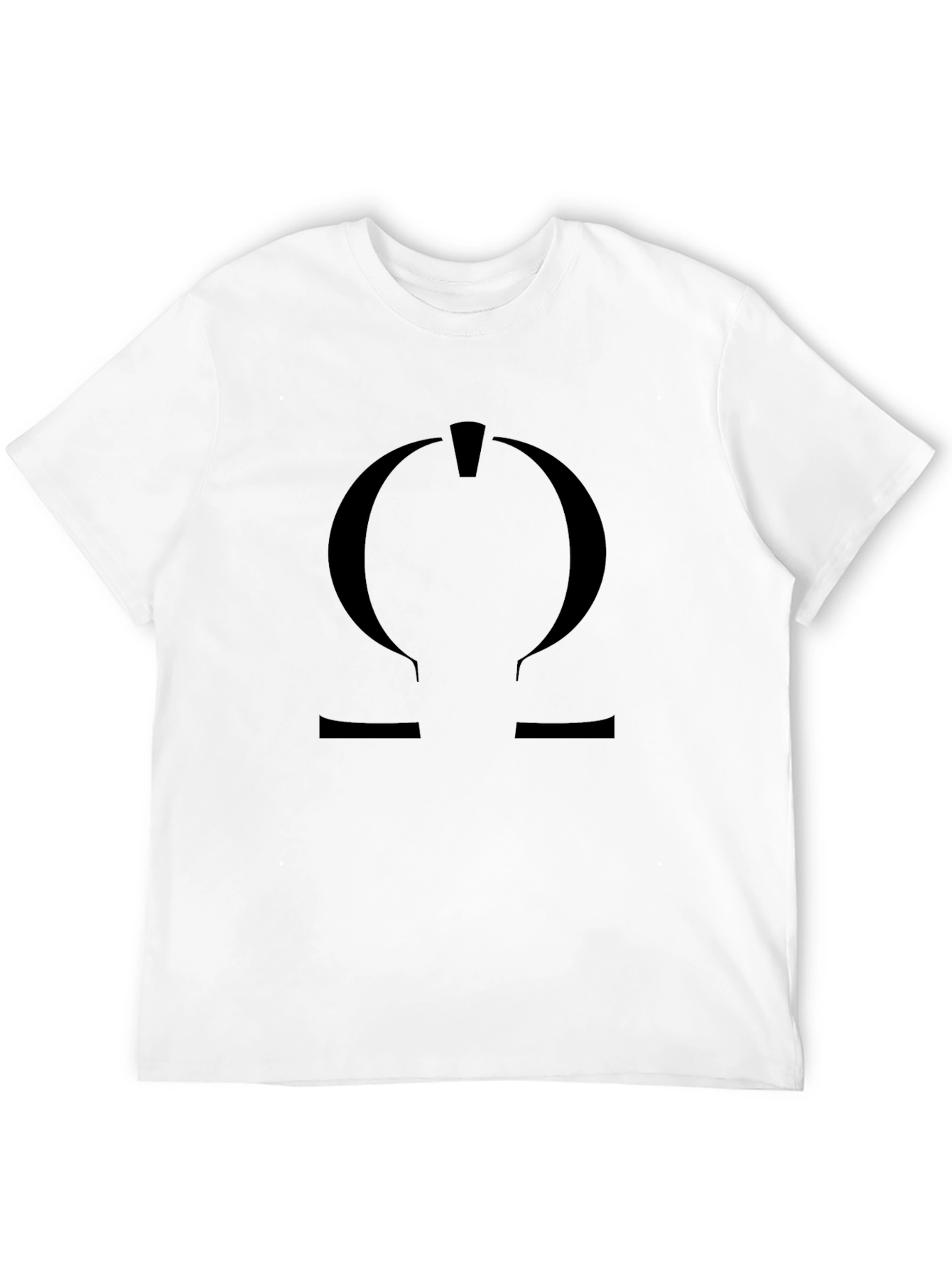 Black Omega Symbol Graphic Tee - Black Cotton Blend view 12