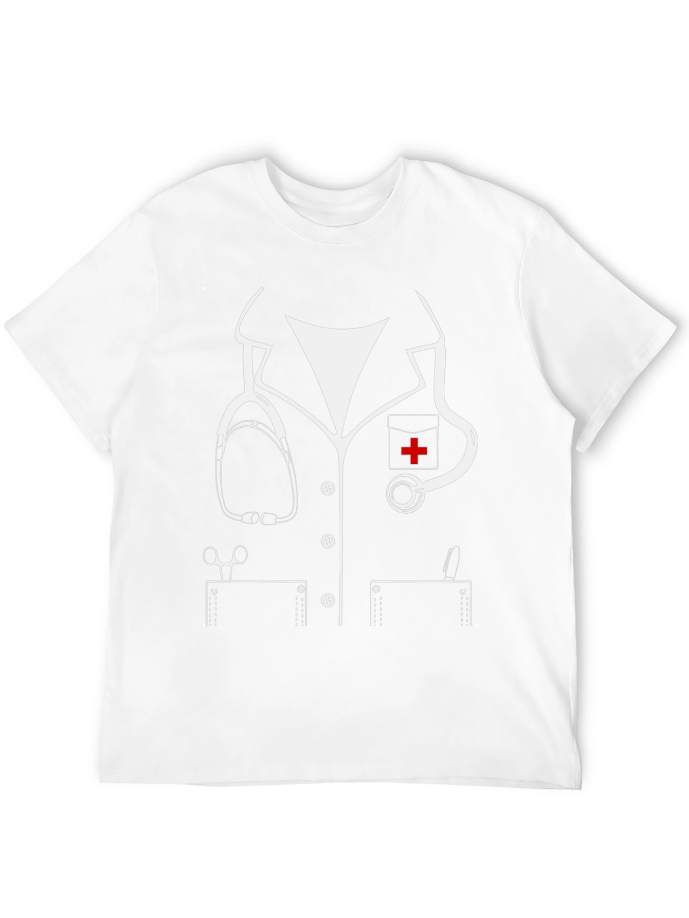 Black Nurse Costume T-Shirt - Novelty Doctor Outfit Tee view 12