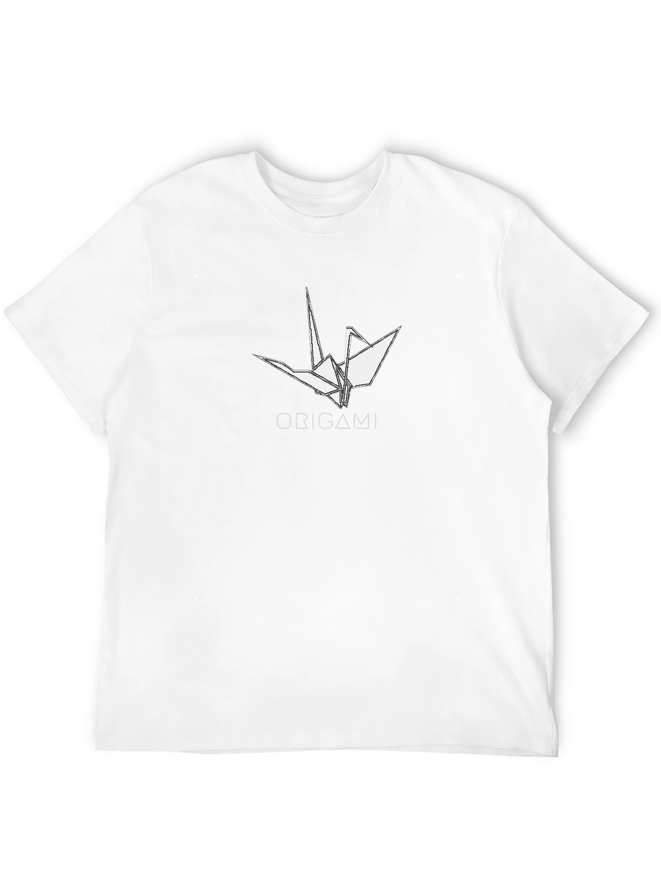 Black Origami Crane Graphic Tee - Stylish Black T-Shirt view 12