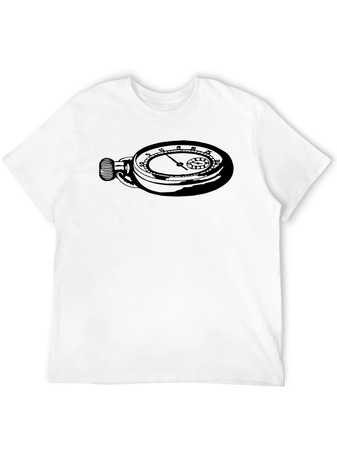 Black Vintage Pocket Watch Graphic Tee - Classic Black view 12
