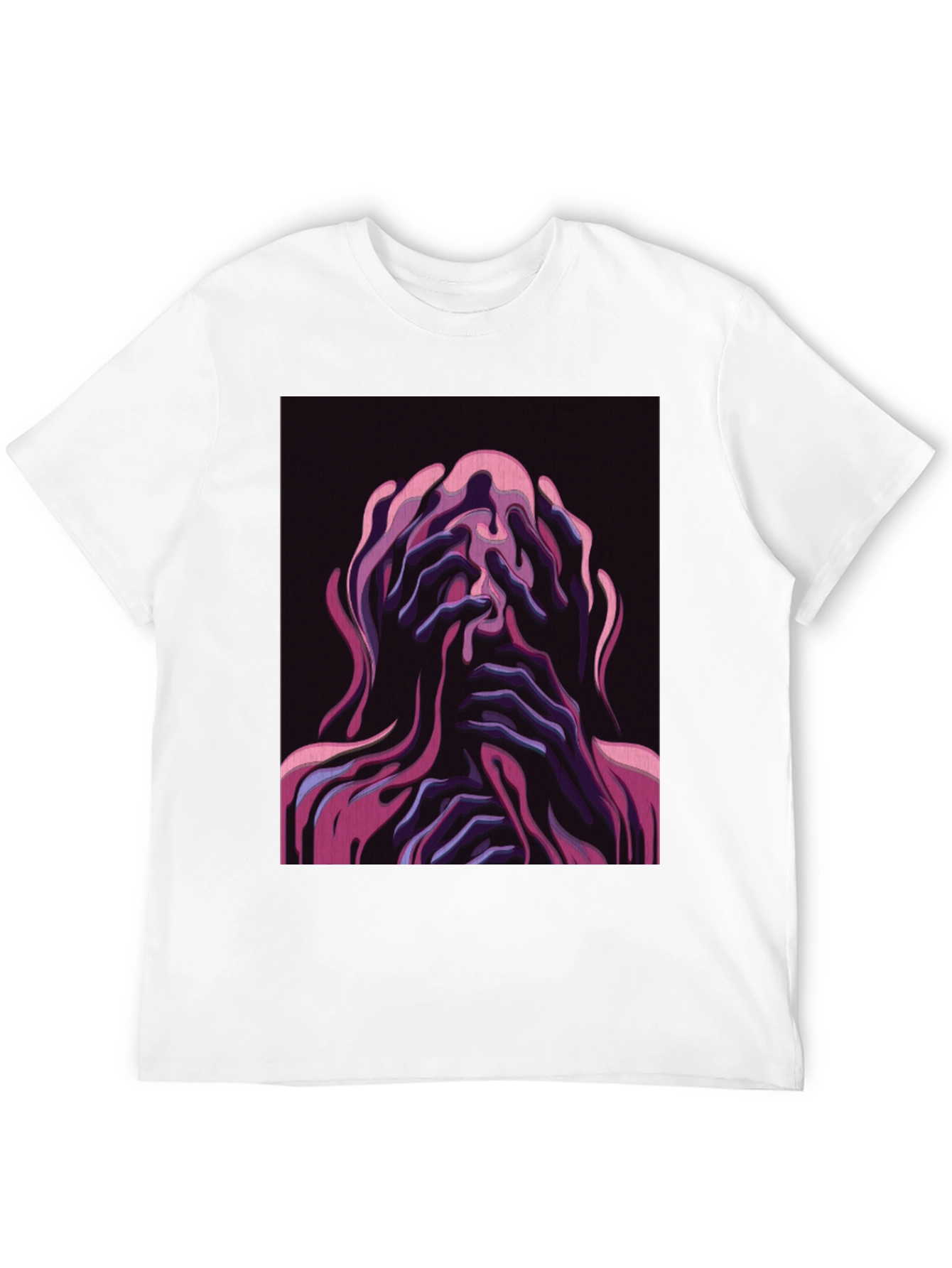Black Distorted Psychedelic Graphic Tee - Stylish Unisex T-Shirt view 12