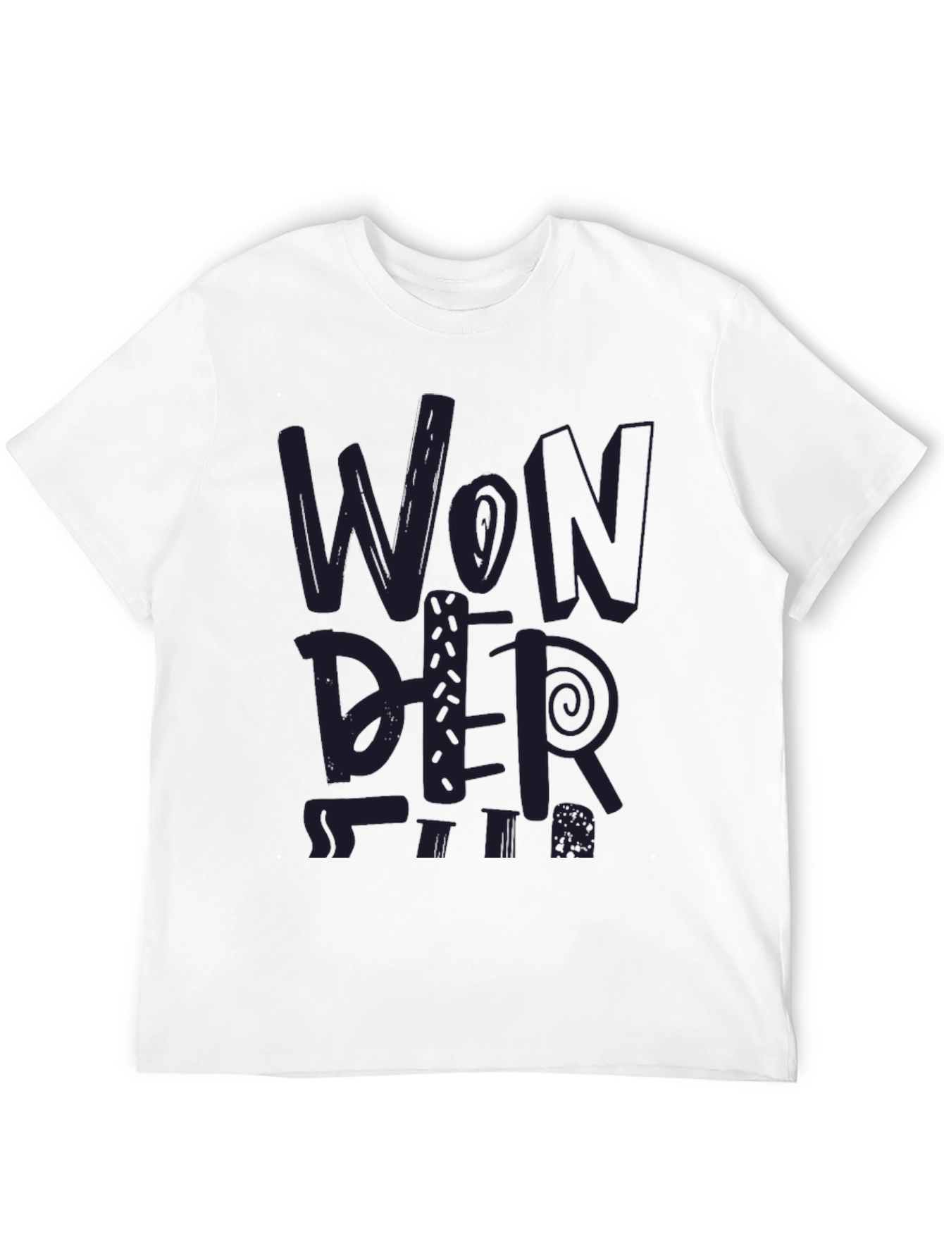 Black Wonder Graphic Tee - Trendy Print view 12
