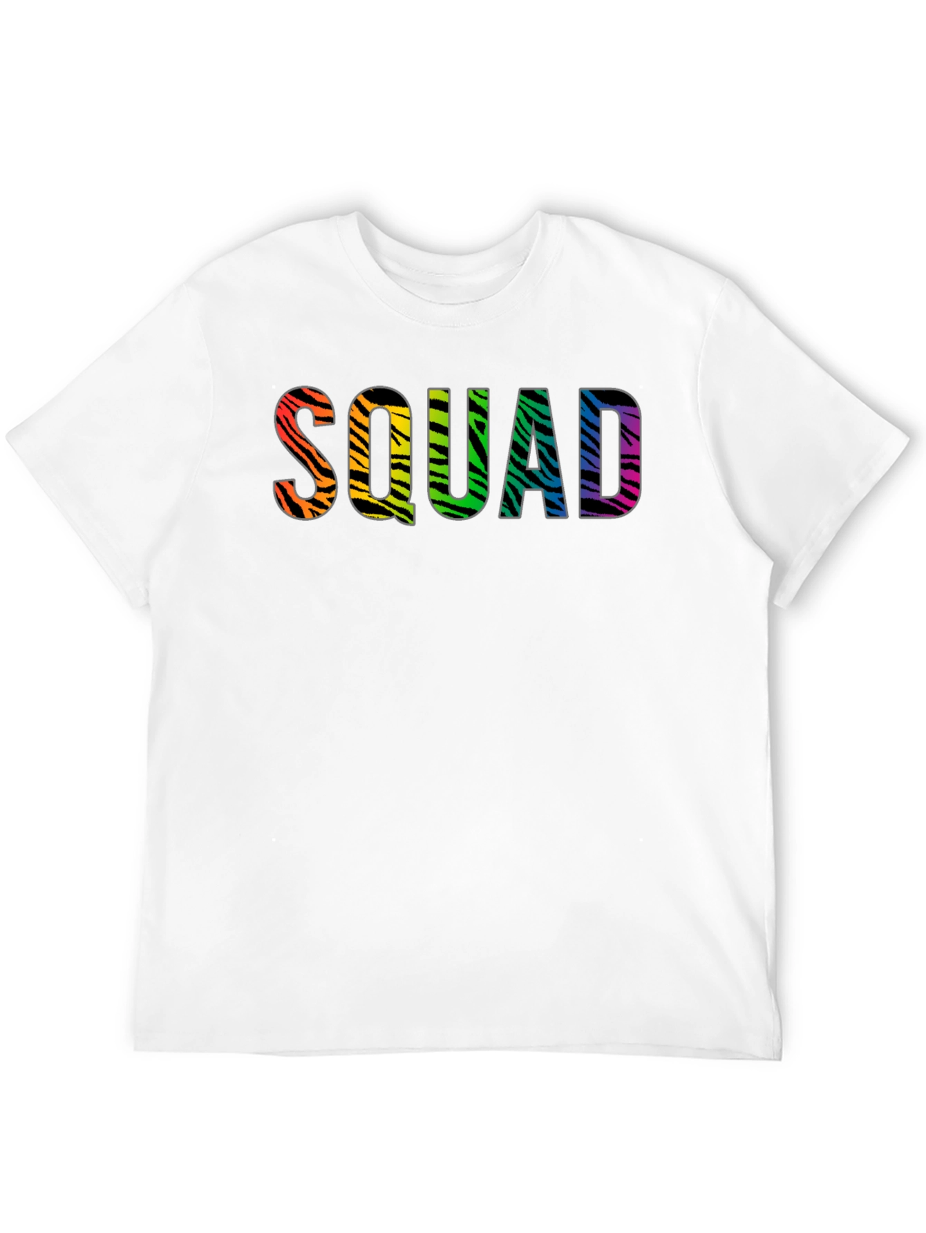 Black Squad Zebra Rainbow Graphic Tee view 12