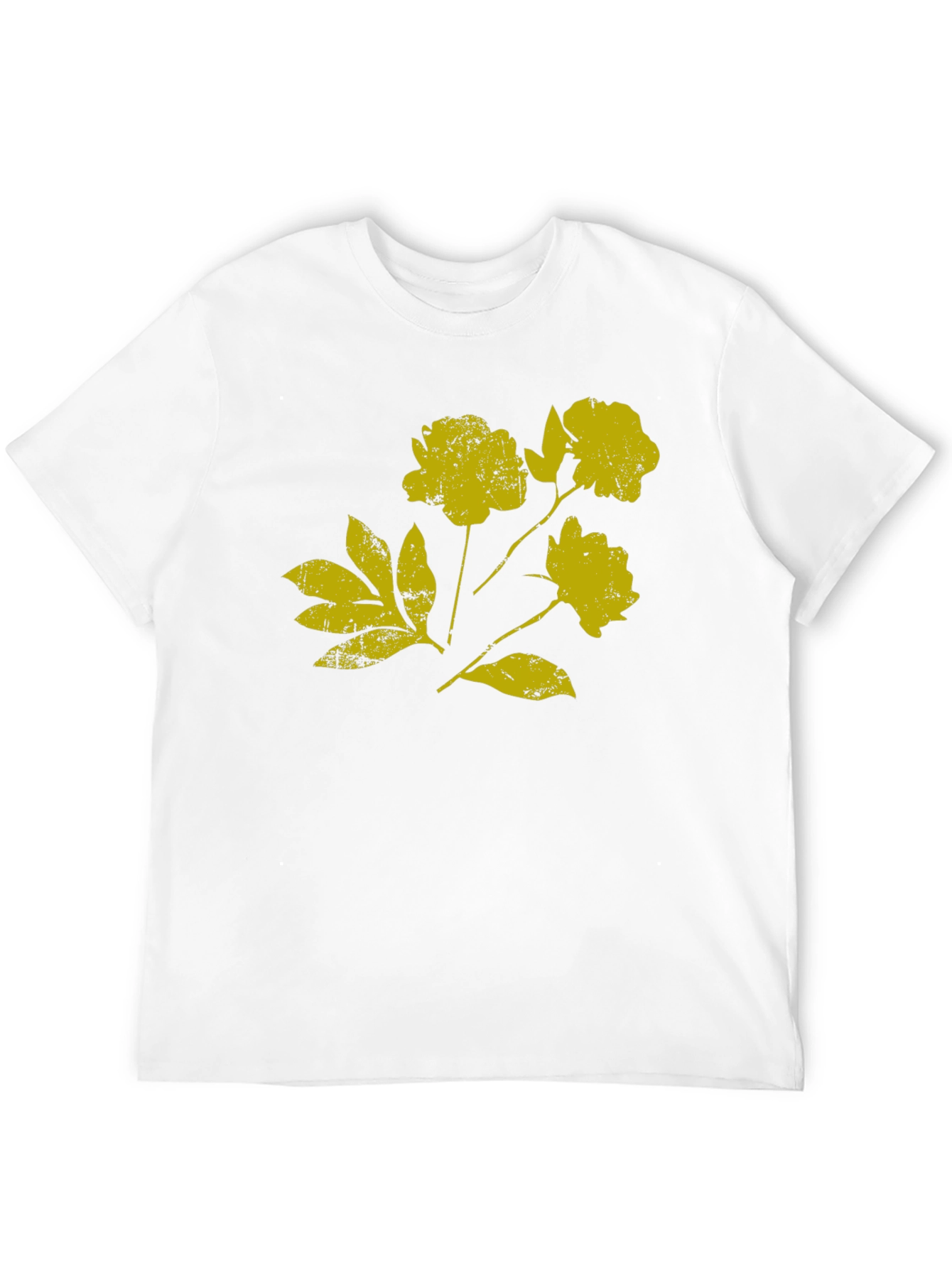 Black Black T-Shirt with Distressed Floral Graphic view 12