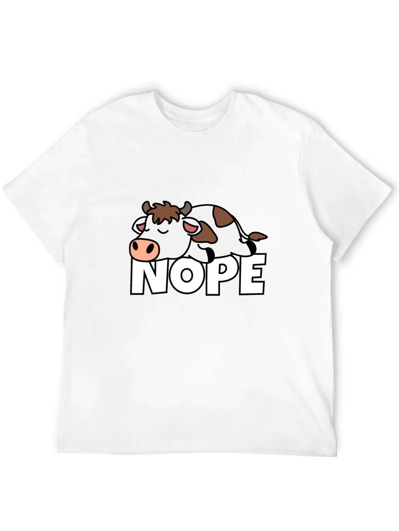 Black Nope Cow T-Shirt - Lazy Day Style view 12