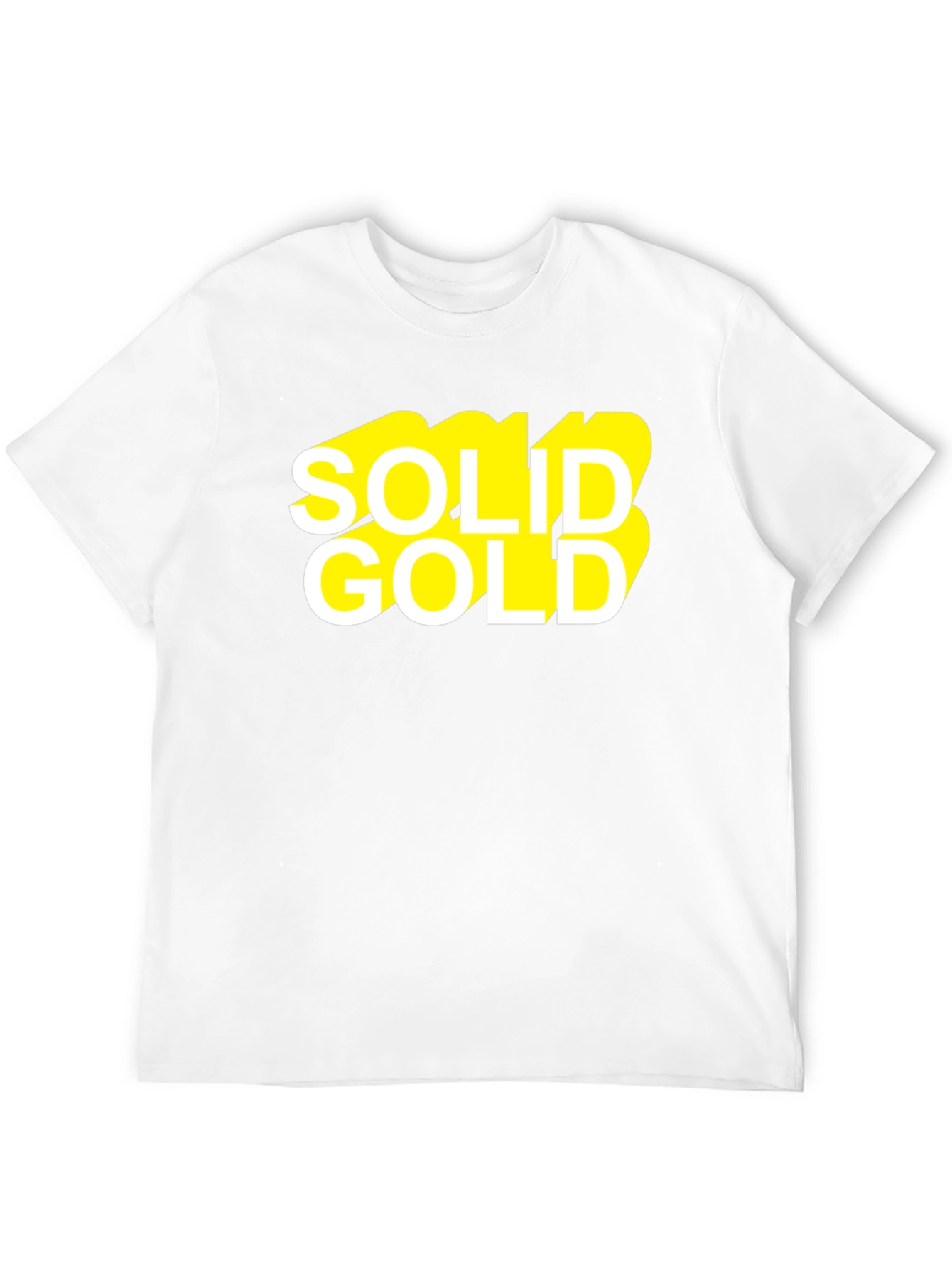 Black Solid Gold Graphic Black T-Shirt view 12