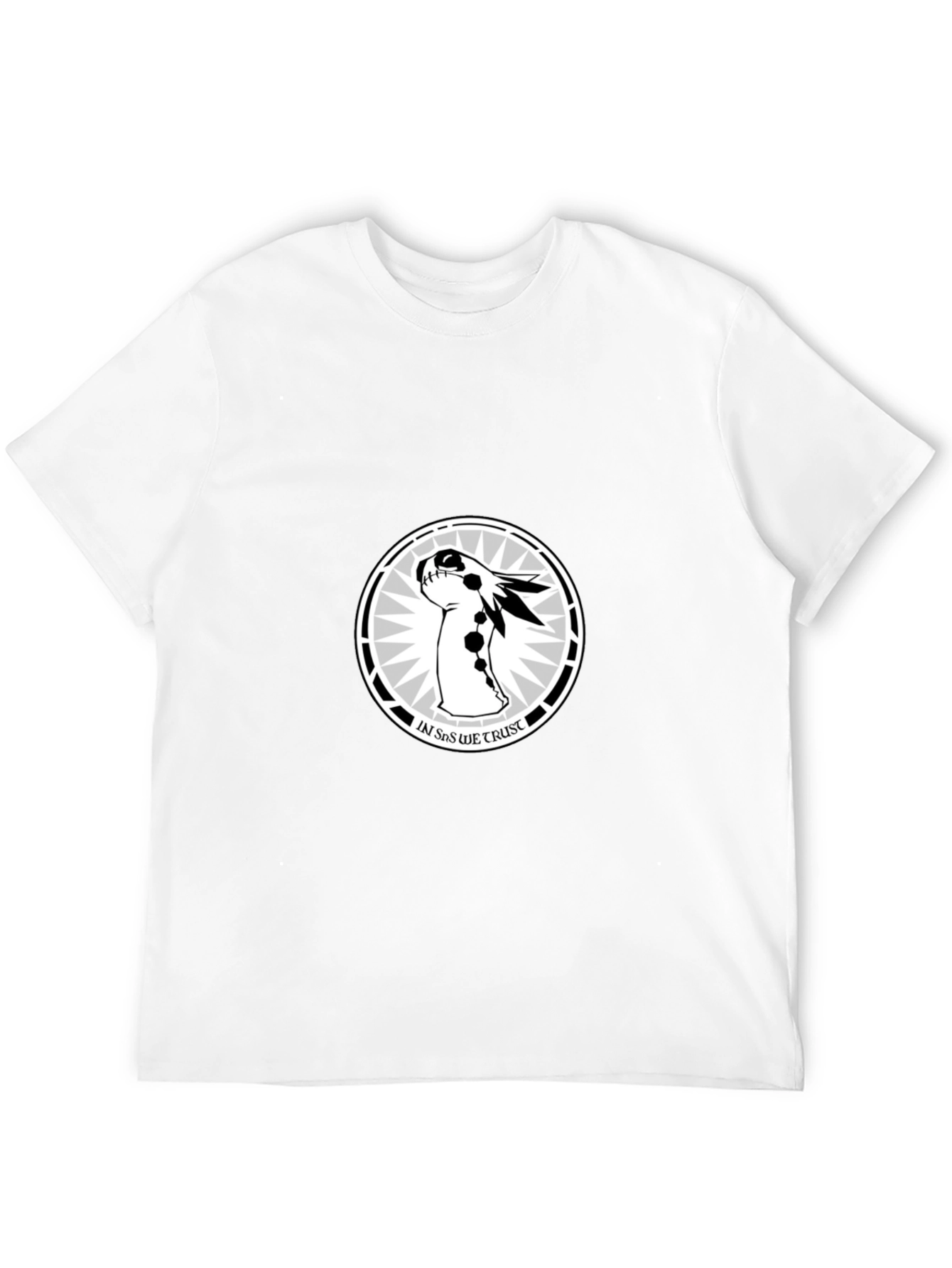 Black Graphic Print Black T-Shirt - "In Sas We Trust" view 12