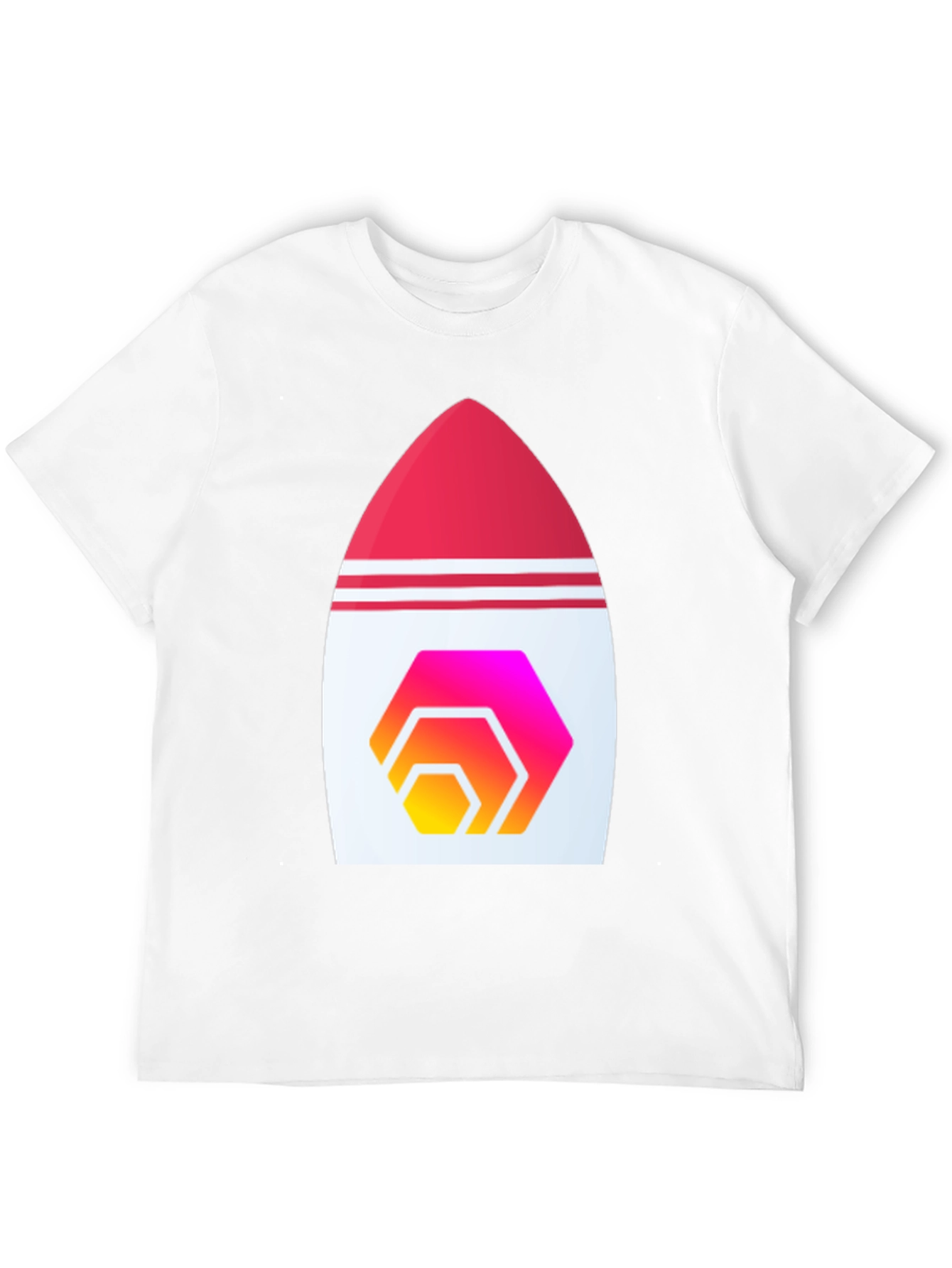 Black Hex Crypto Rocket T-Shirt - Black Cotton Blend view 12