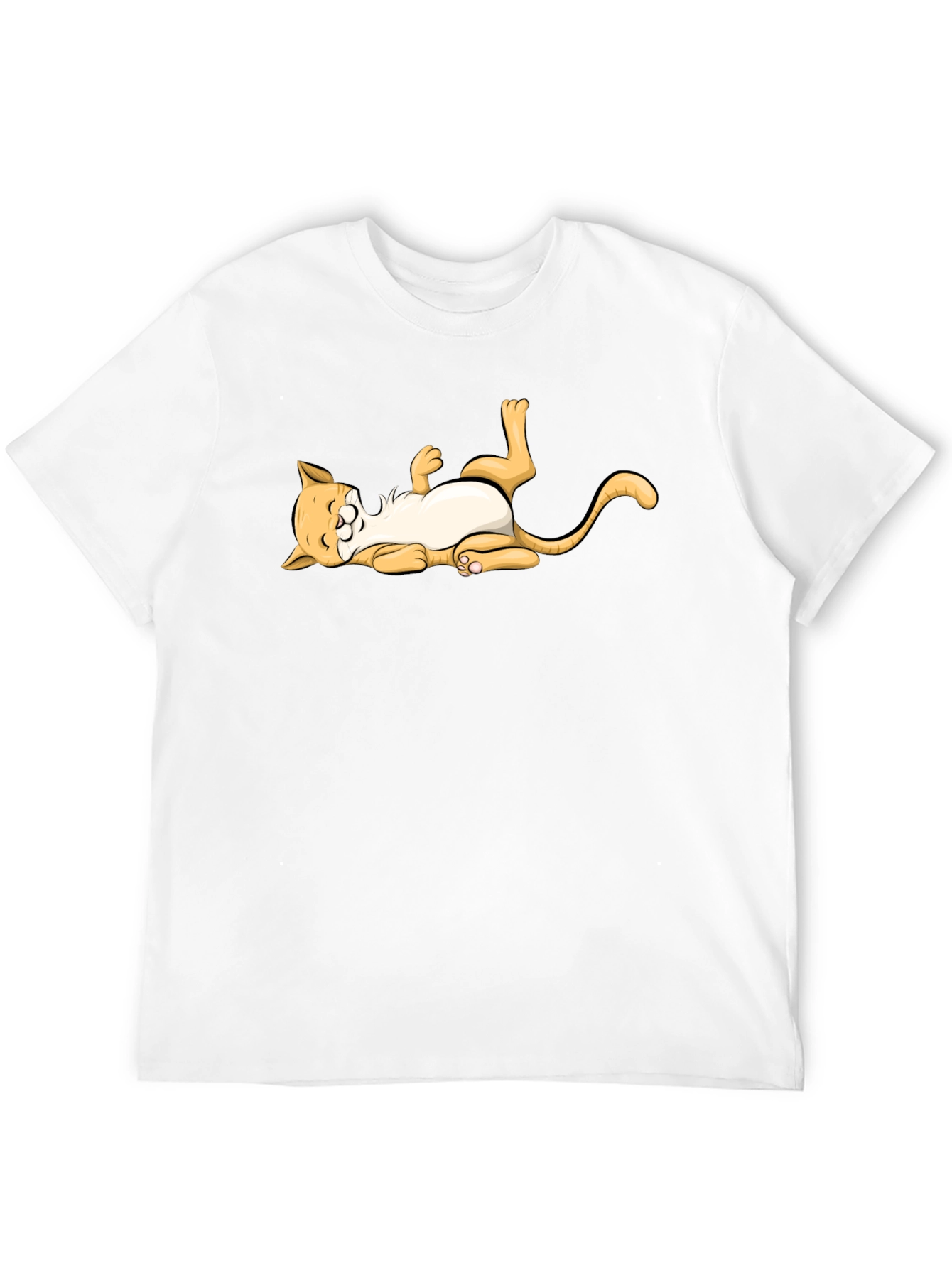 Black Funny Cat Graphic T-Shirt - Black view 12