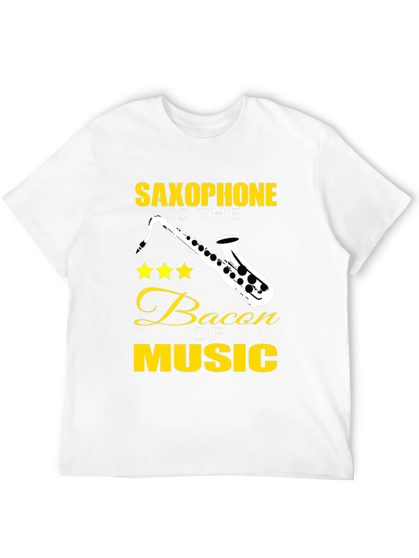 Black Saxophone is the Bacon of Music T-Shirt view 12