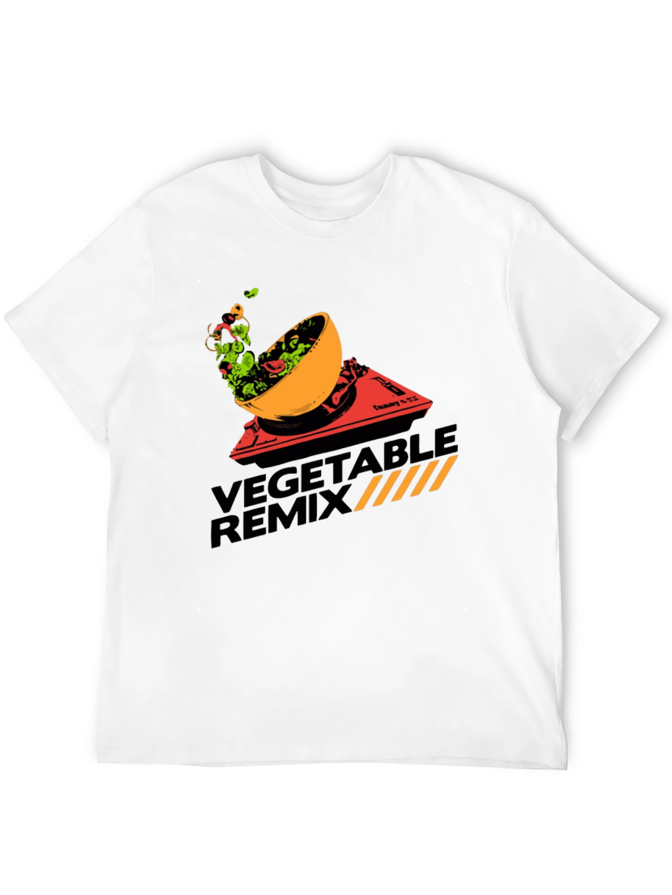Black Vegetable Remix Graphic T-Shirt - Black Cotton Tee view 12