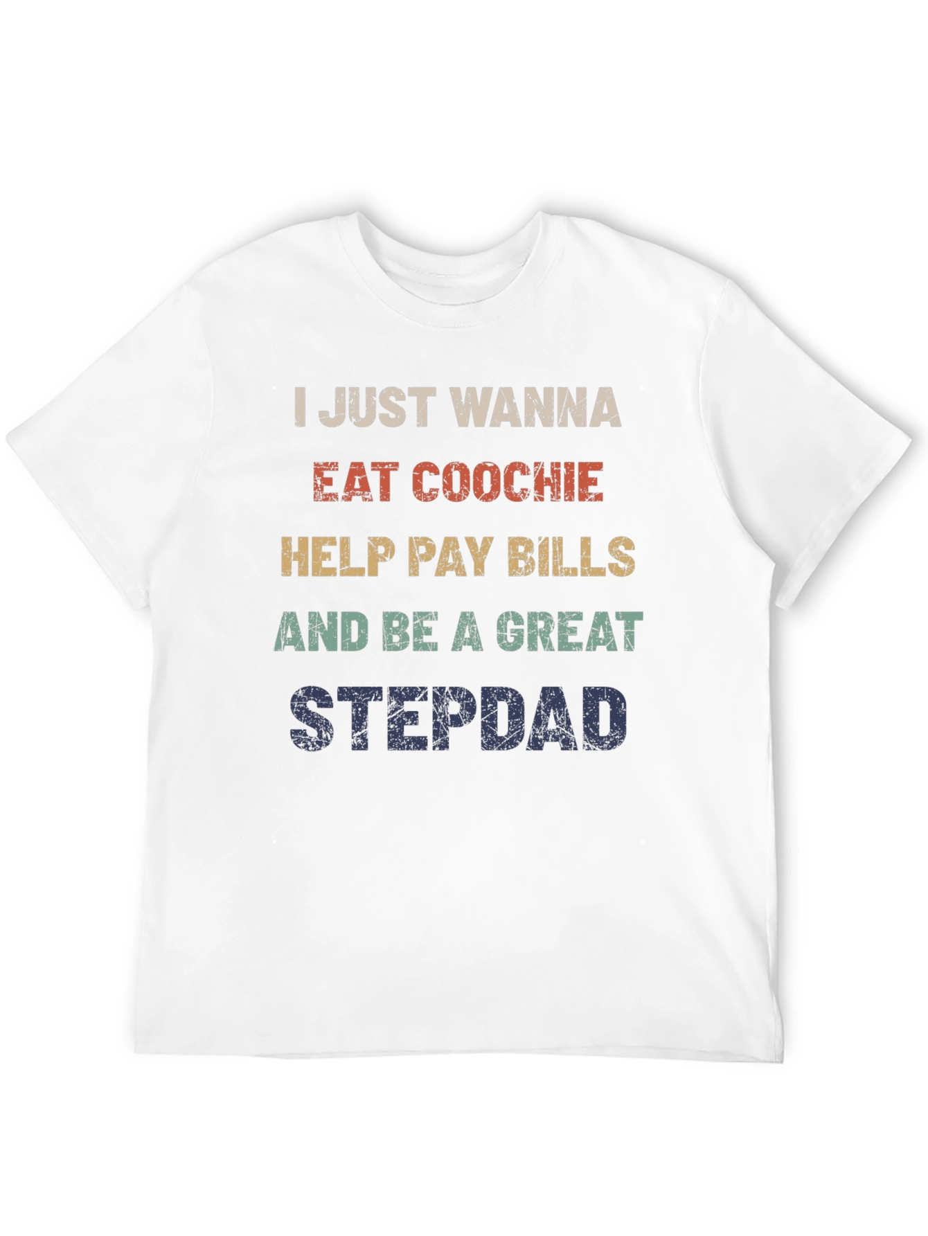 Black Funny Stepdad T-Shirt - Eat Coochie Pay Bills view 12