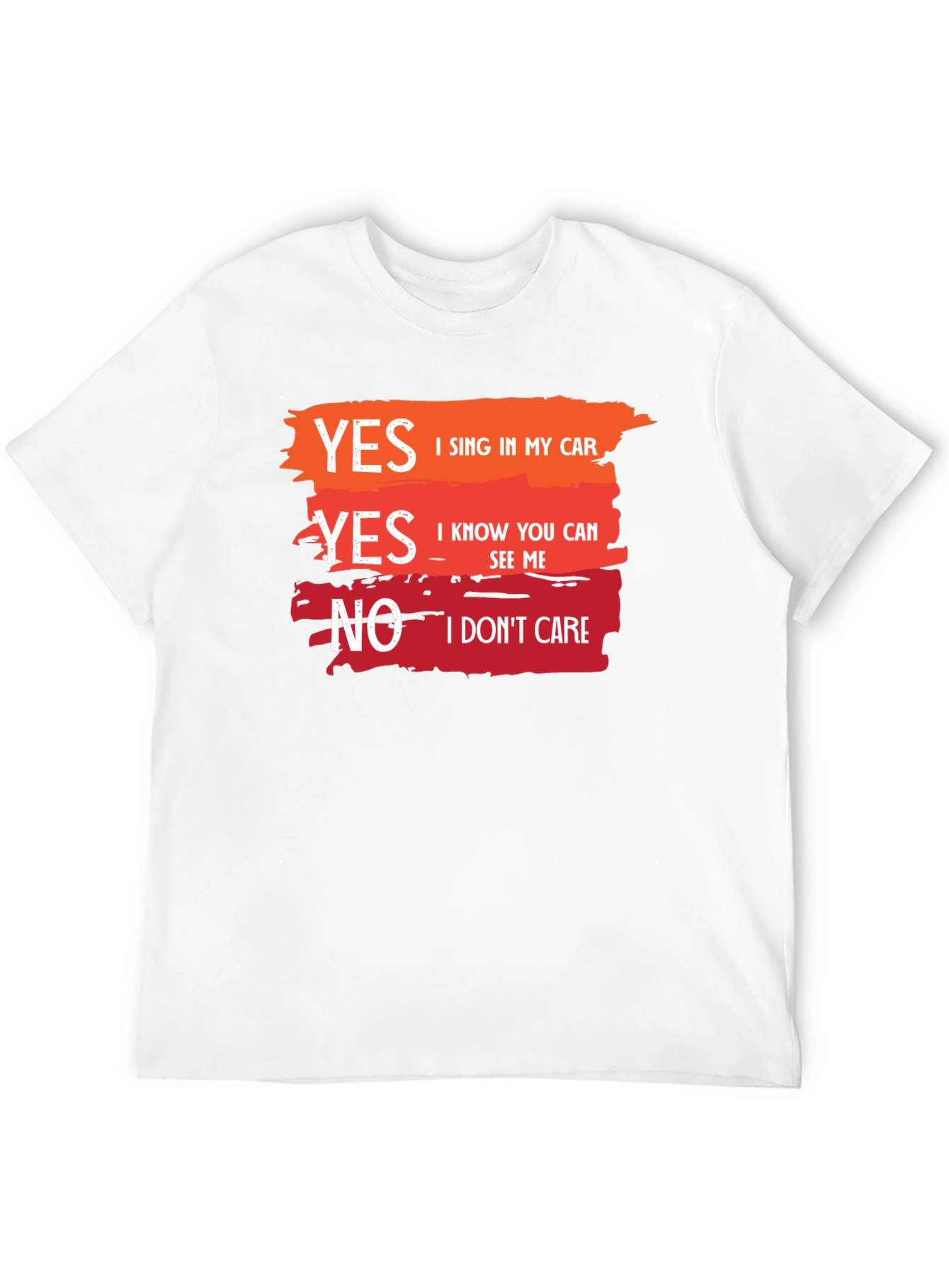 Black Yes I Sing In My Car Novelty Graphic T-Shirt view 12