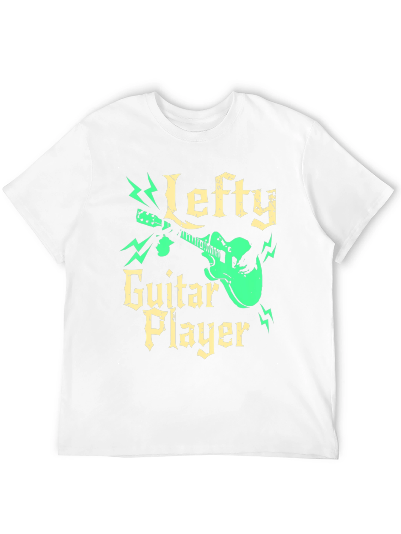 Black Lefty Guitar Player Black Graphic Tee view 12