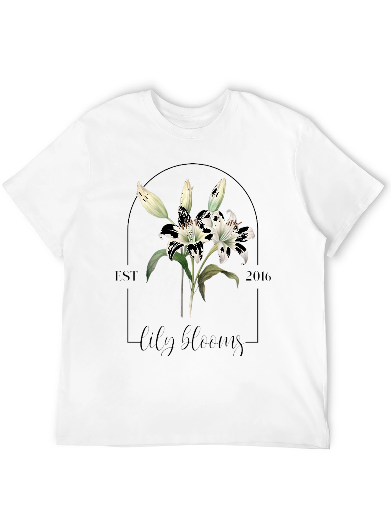 Black Lily Blooms Graphic Tee - Black view 12