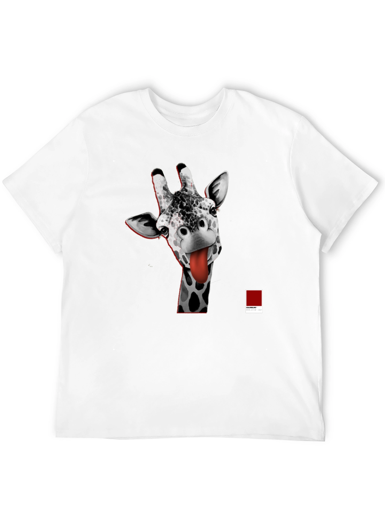 Black Giraffe Tongue T-Shirt - Funny Graphic Tee view 12