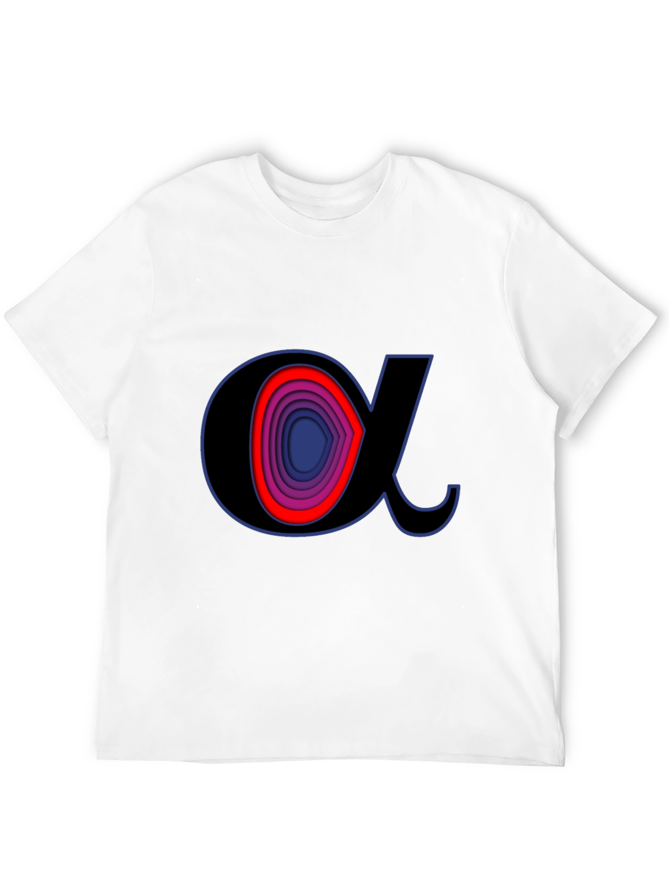 Alpha Symbol Graphic Tee - Stylish Black T-Shirt - 12