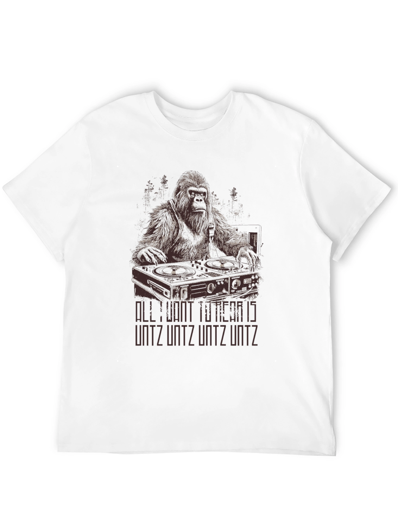 Black DJ Bigfoot Graphic Tee - Untz Untz Untz view 12