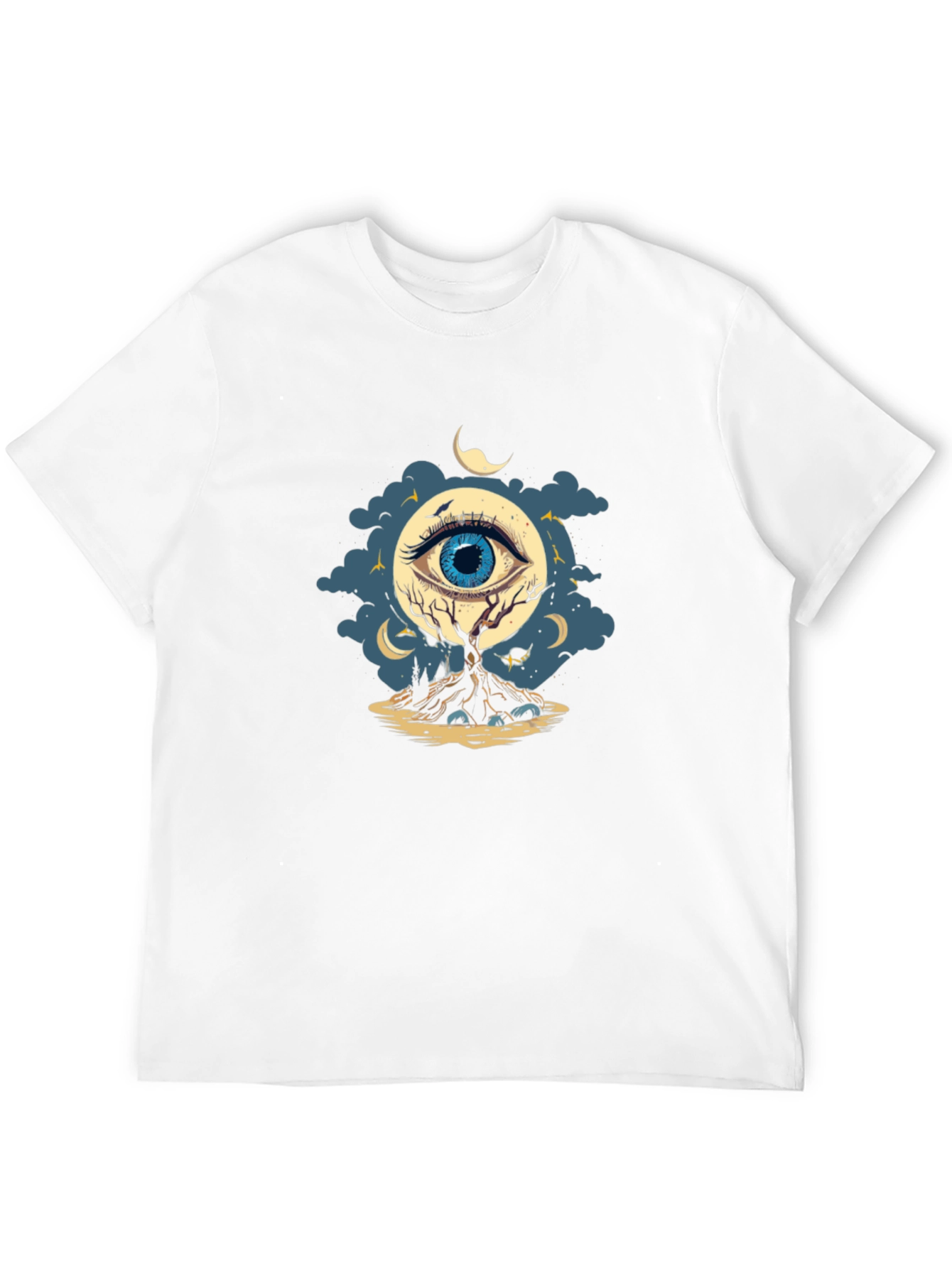 Black Eye of the Night Graphic T-Shirt - Black view 12