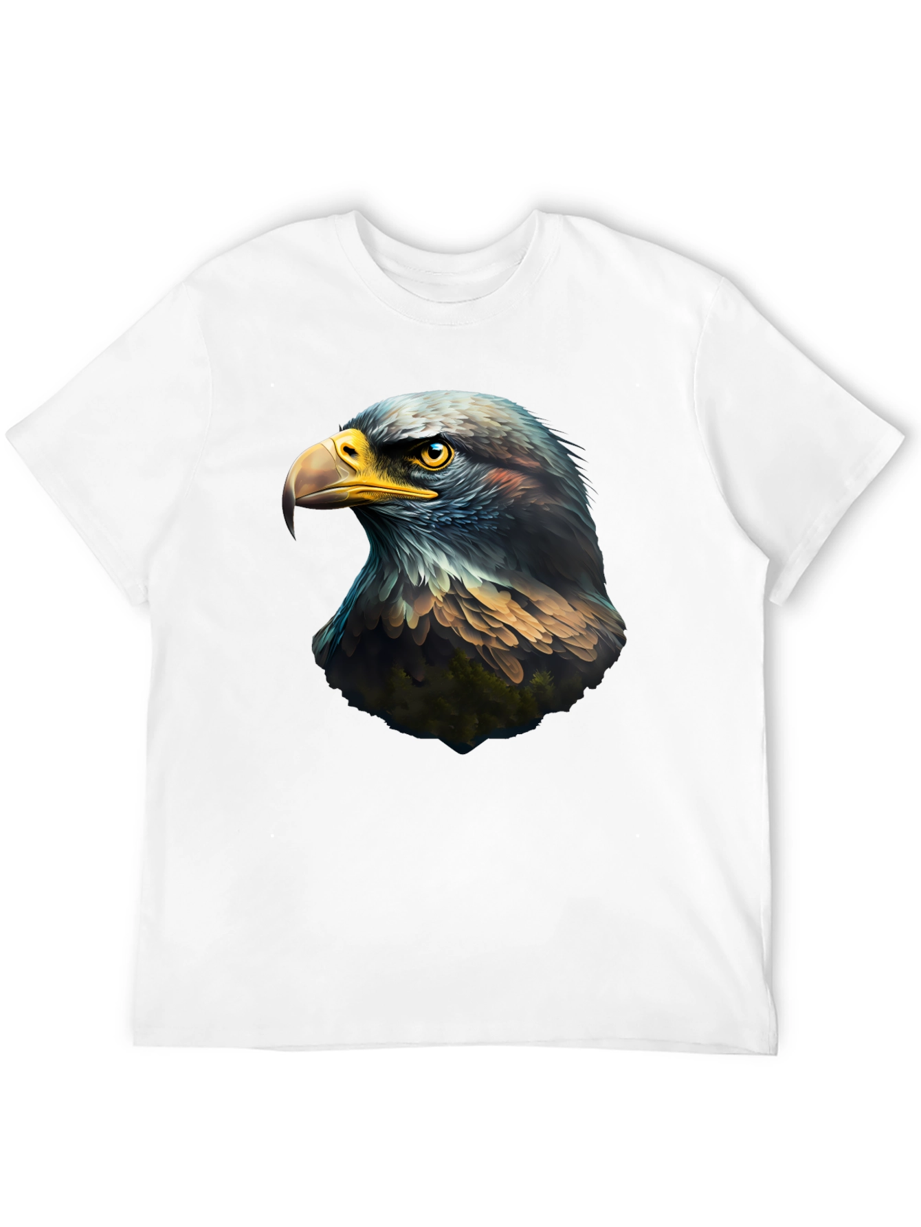 Black Eagle Head Graphic Black T-Shirt view 12