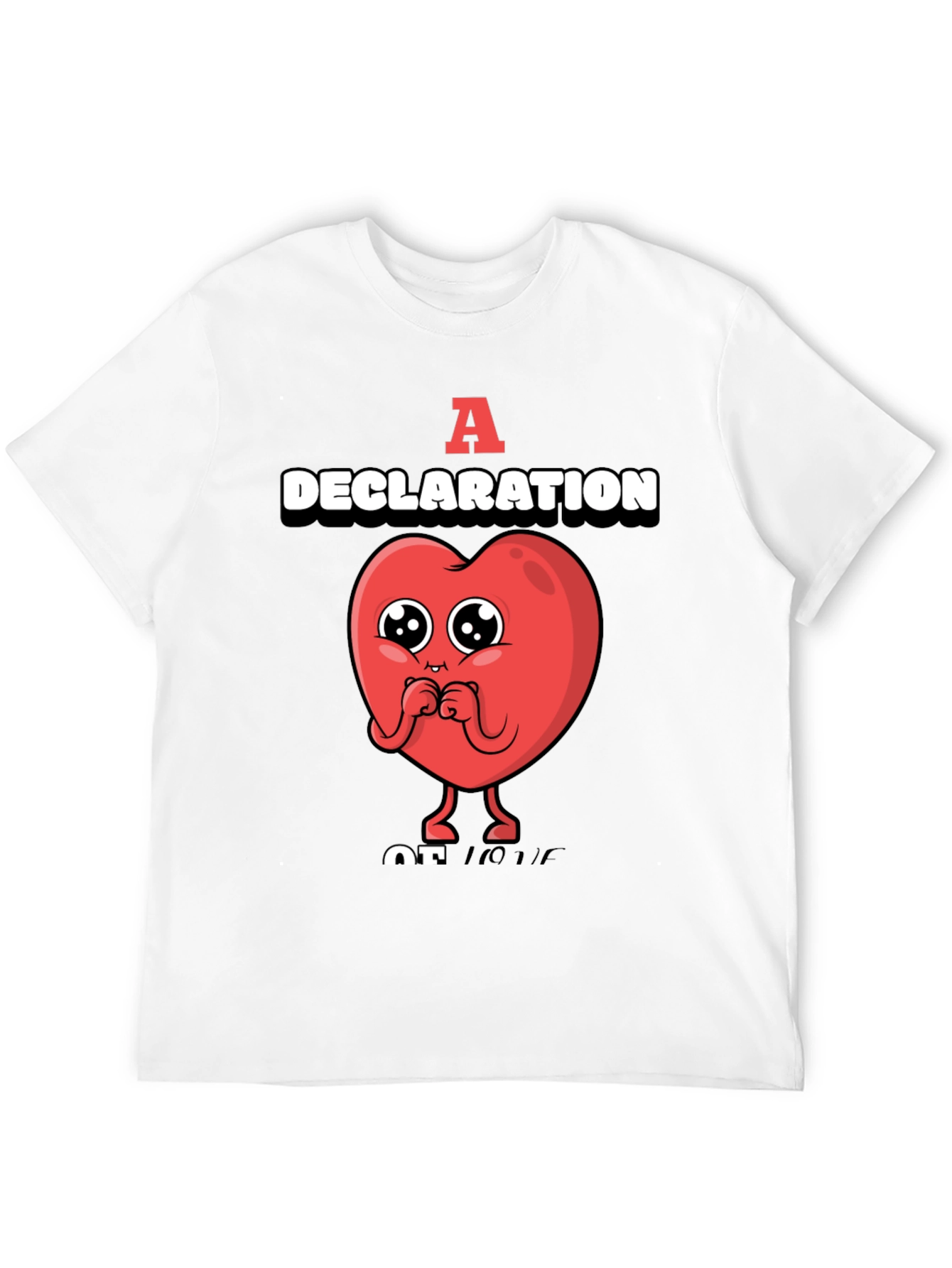 Black A Declaration of Love Graphic T-Shirt view 12