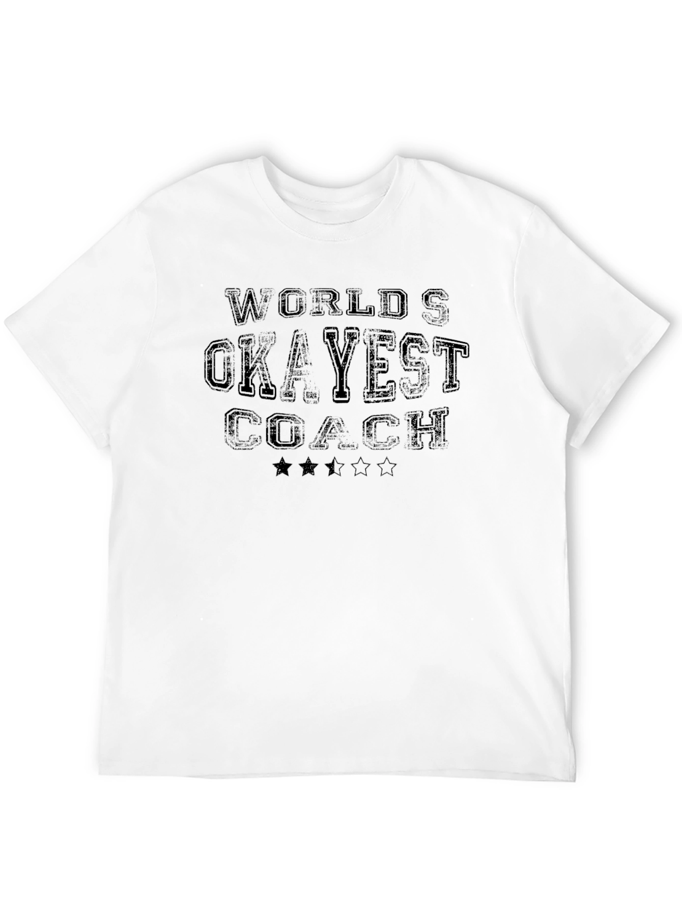 Black World's Okayest Coach Funny Graphic Tee view 12