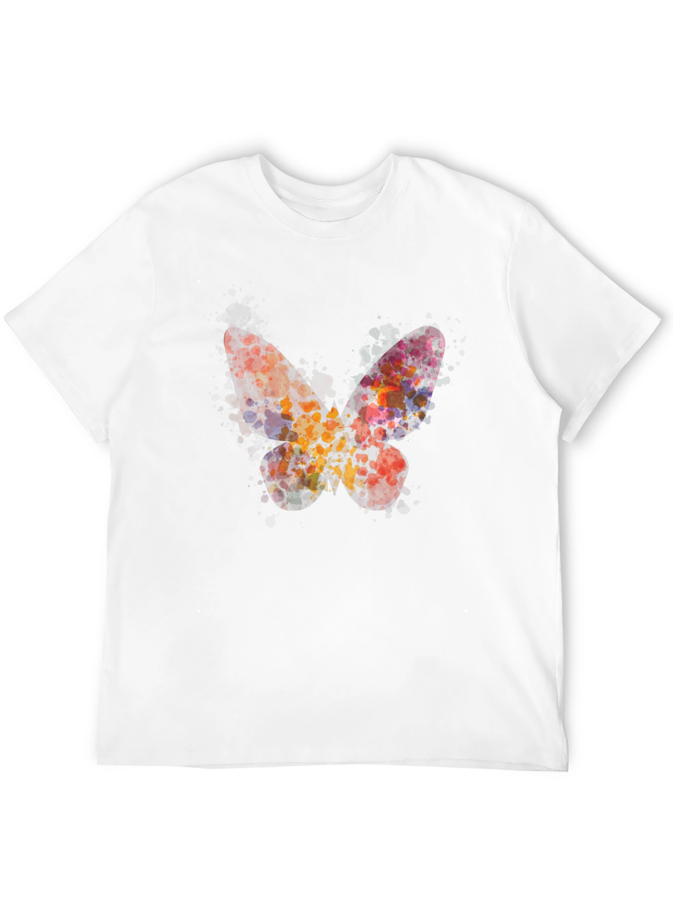 Black Butterfly Watercolor Graphic Tee - Unisex Casual Shirt view 12