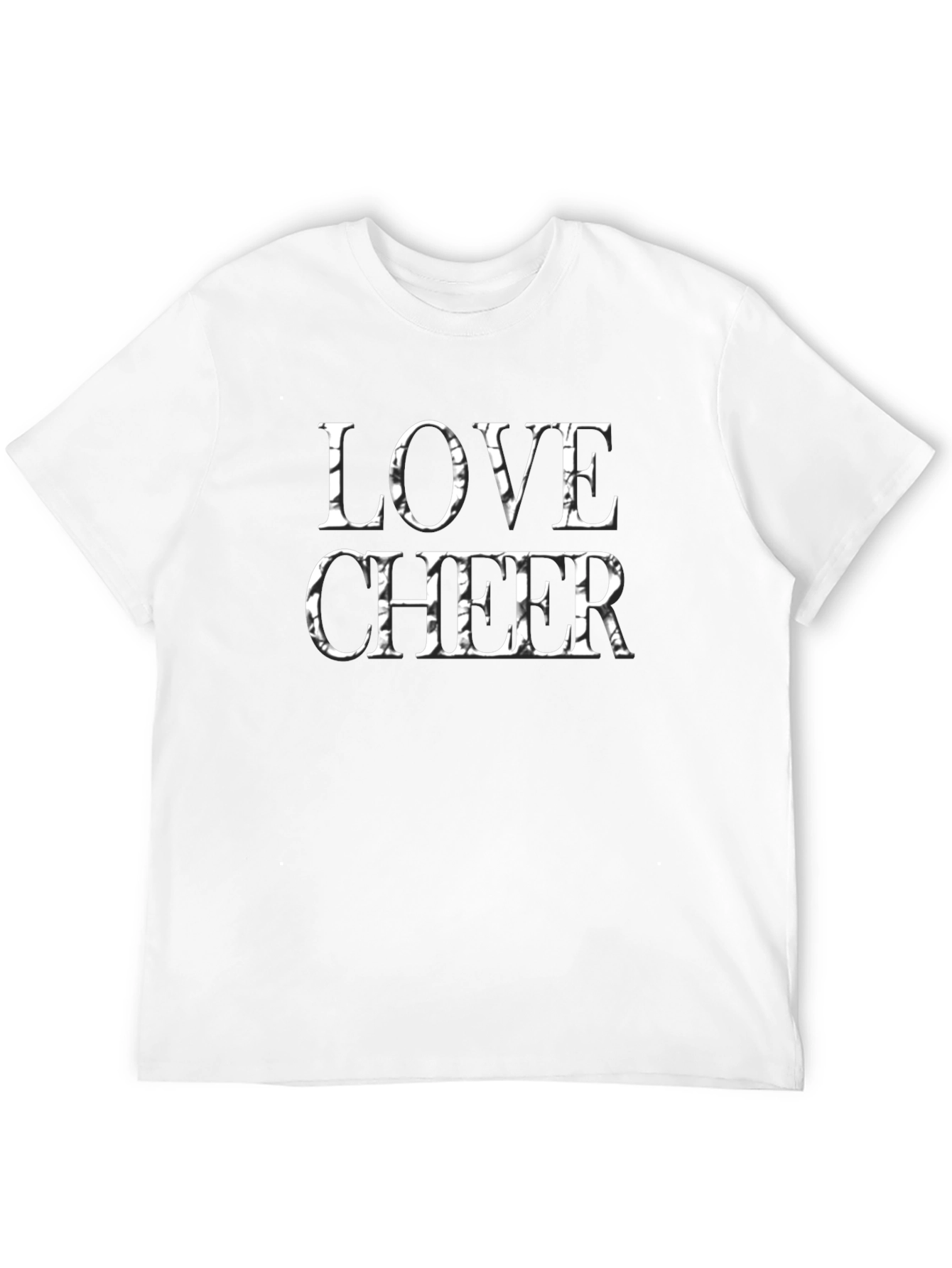 Black Love Cheer T-Shirt - Black Graphic Tee view 12