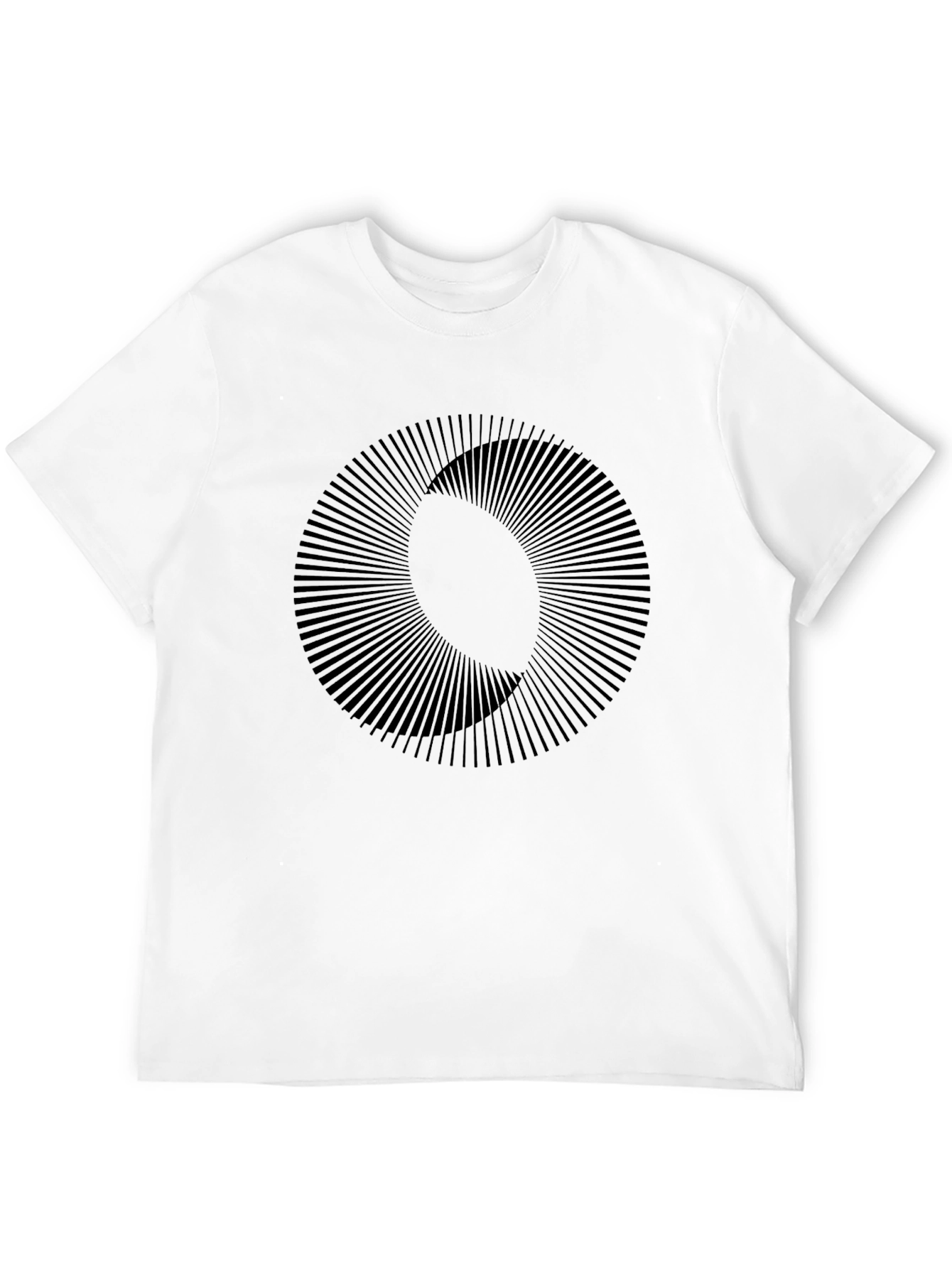 Black Abstract Circle Graphic Black T-Shirt view 12
