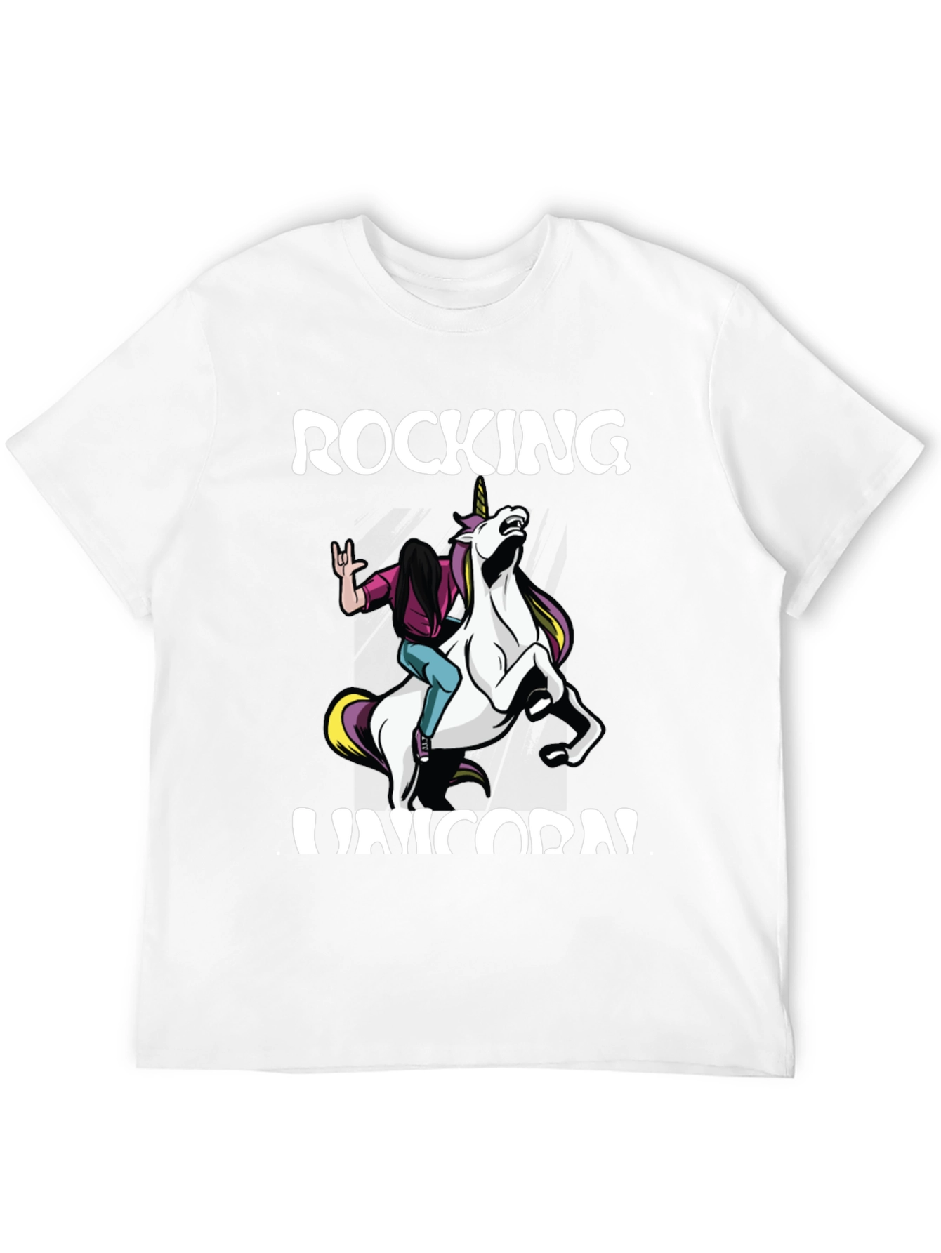 Black Rocking Unicorn Graphic Tee view 12
