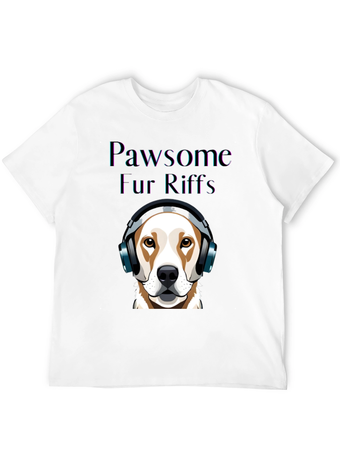 Black Pawsome Fur Riffs T-Shirt: Dog Lover's Music Tee view 12