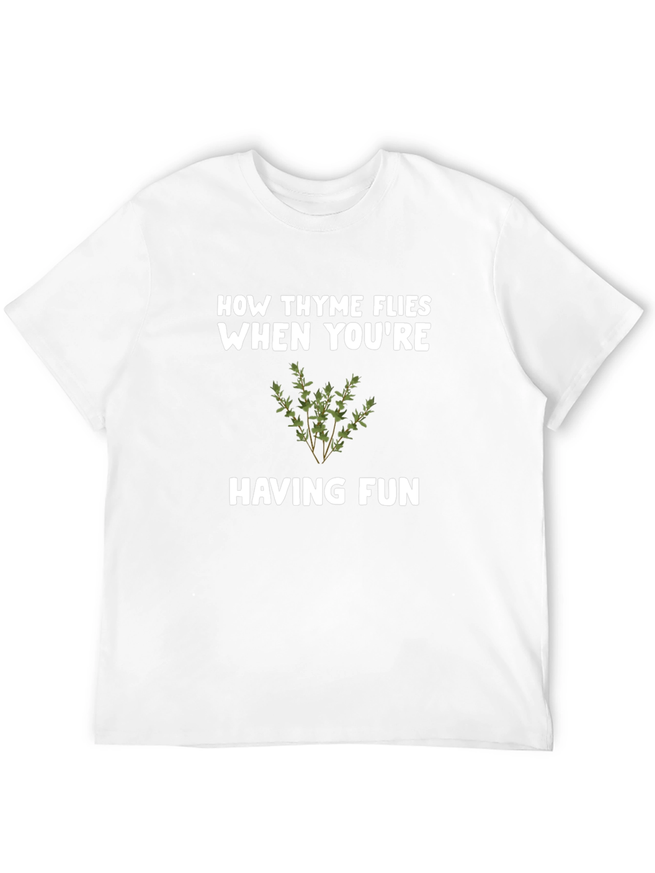 Black How Thyme Flies T-Shirt - Funny Herb Pun Tee view 12