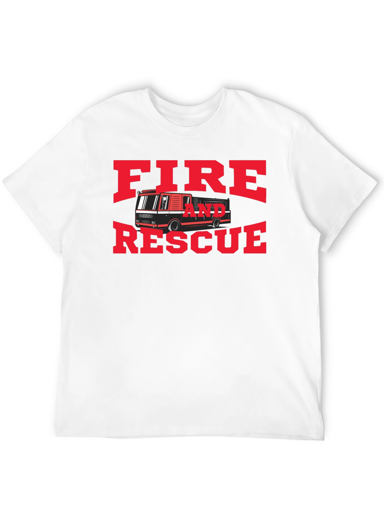 Black Fire and Rescue Graphic T-Shirt view 12