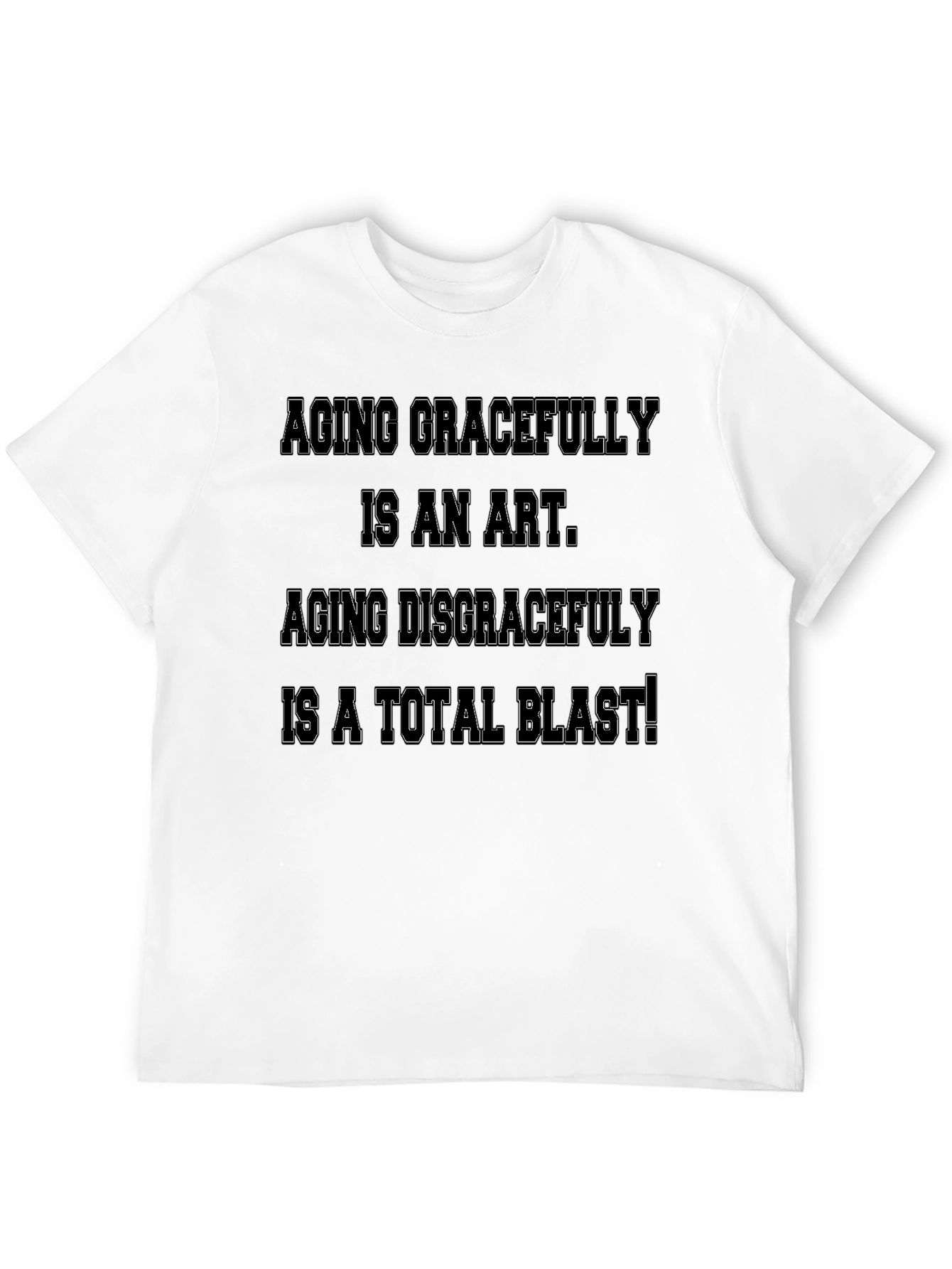 Black Aging Gracefully T-Shirt: Funny Slogan Tee view 12