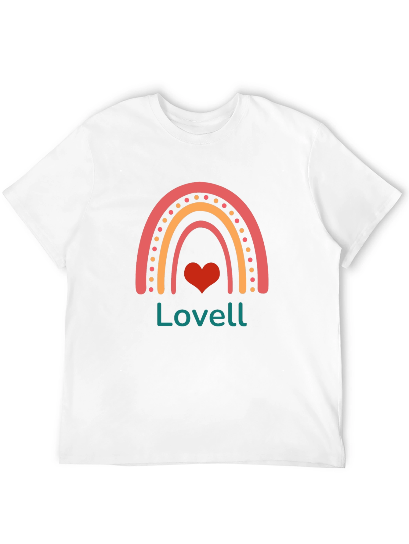 Black Rainbow Heart Lovell T-Shirt - Black Cotton Tee view 12