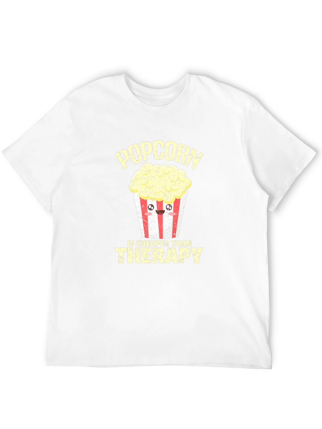 Black Popcorn Cheaper Than Therapy Graphic Tee view 12