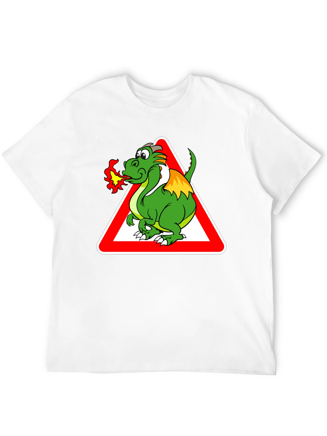 Black Dragon Warning Sign Graphic Tee - Black view 12