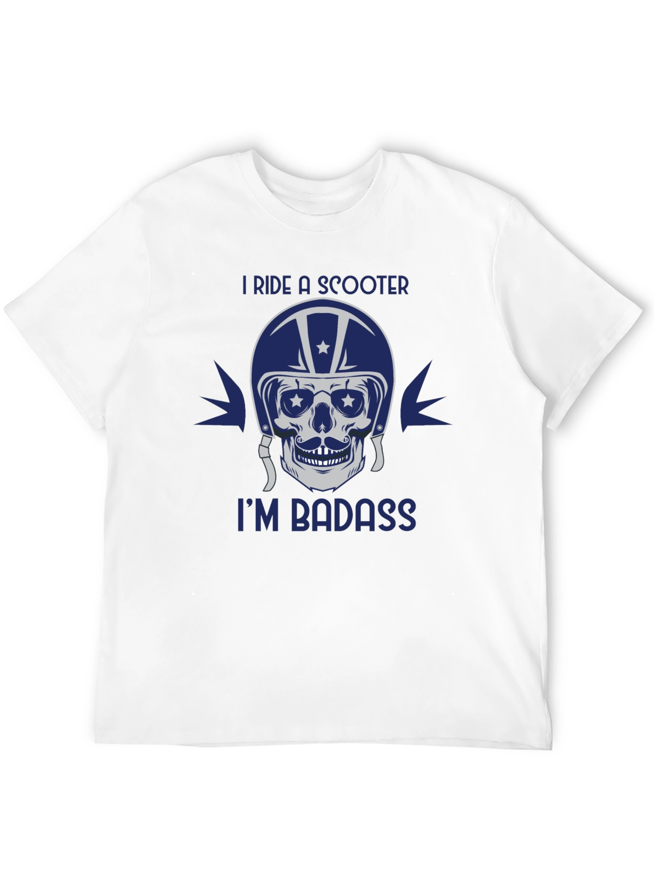 Black I Ride a Scooter, I'm Badass T-Shirt view 12