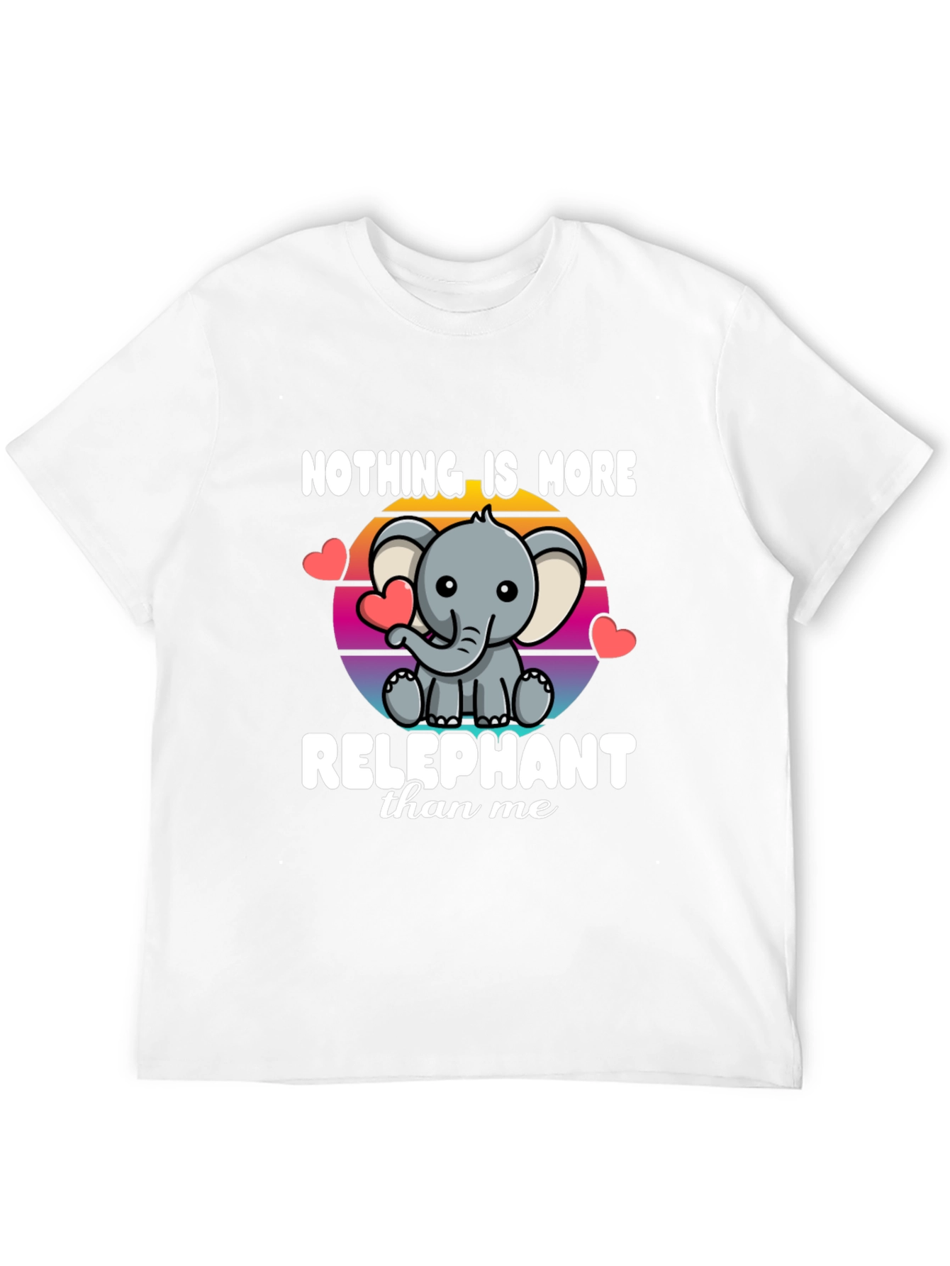 Black Relephant T-Shirt - Cute Elephant Design view 12