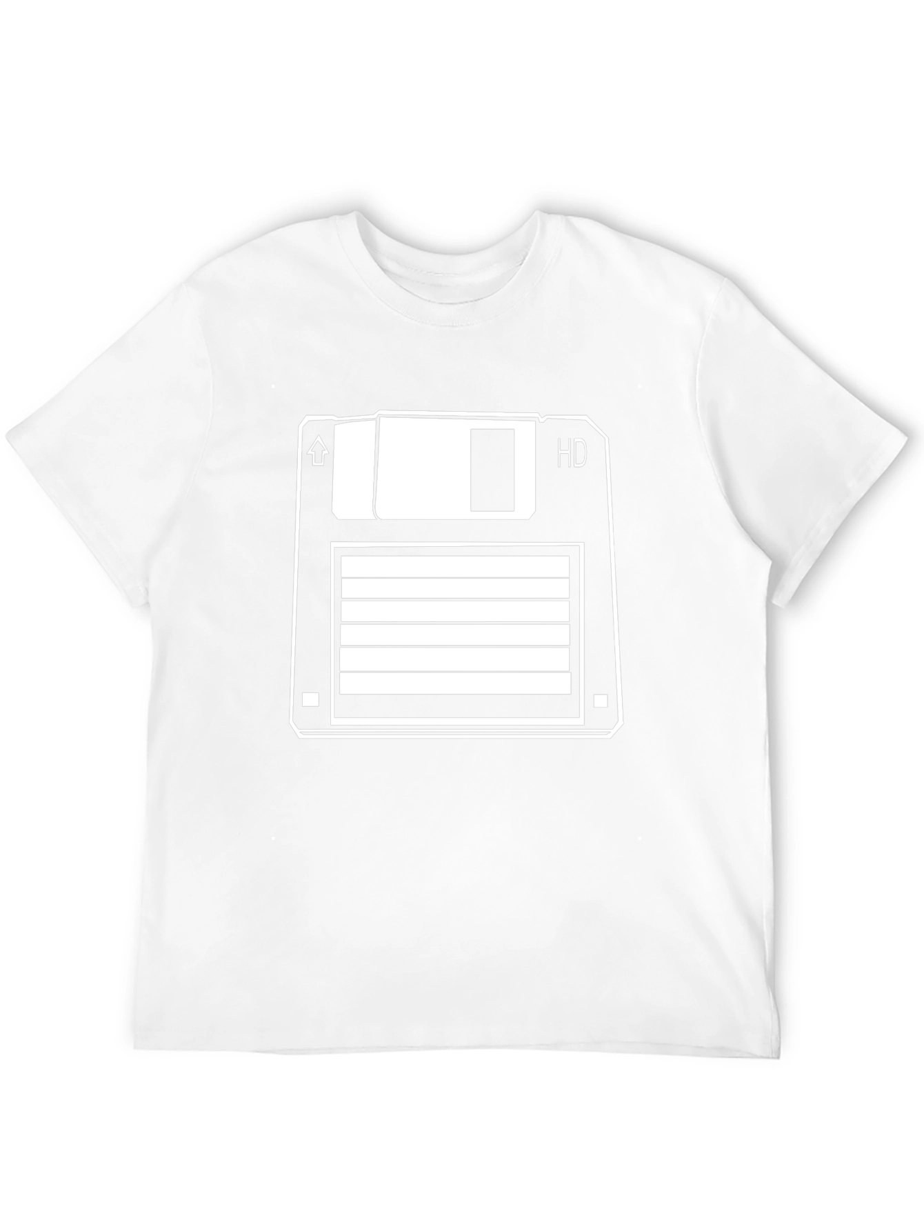 Black Retro Floppy Disk T-Shirt - Vintage Tech Style view 12