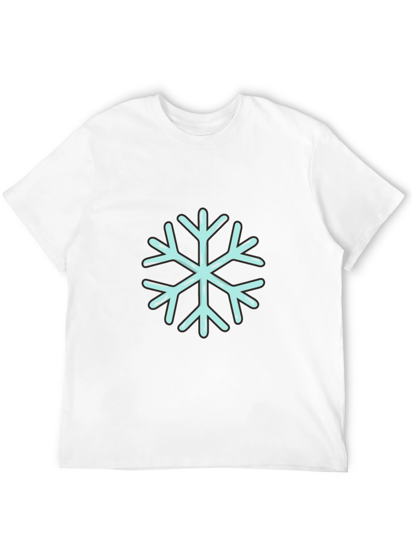 Black Snowflake Graphic Tee - Black view 12