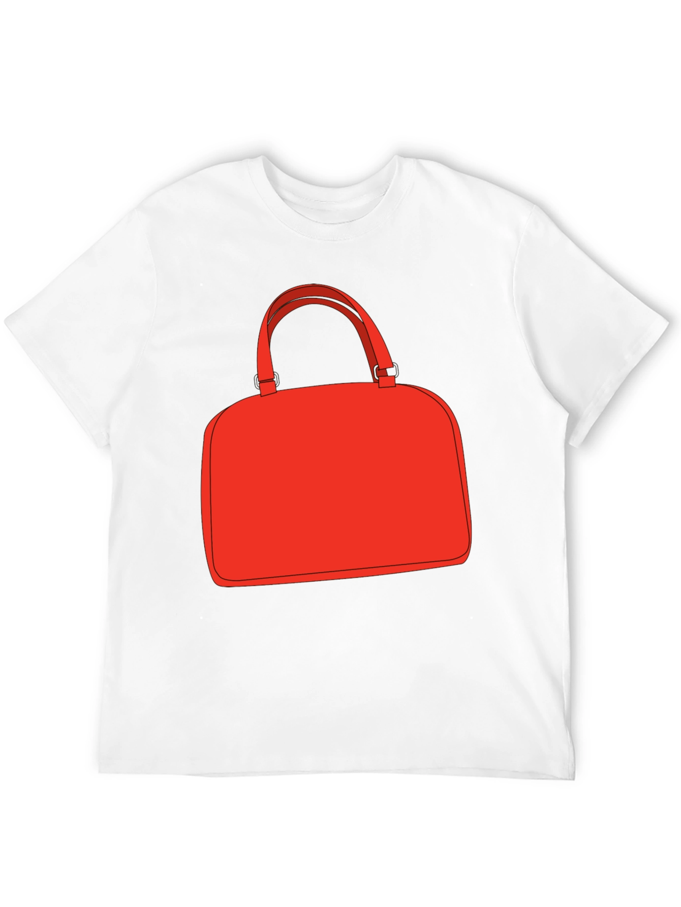Black Red Bag Graphic Tee - Stylish Black T-Shirt view 12