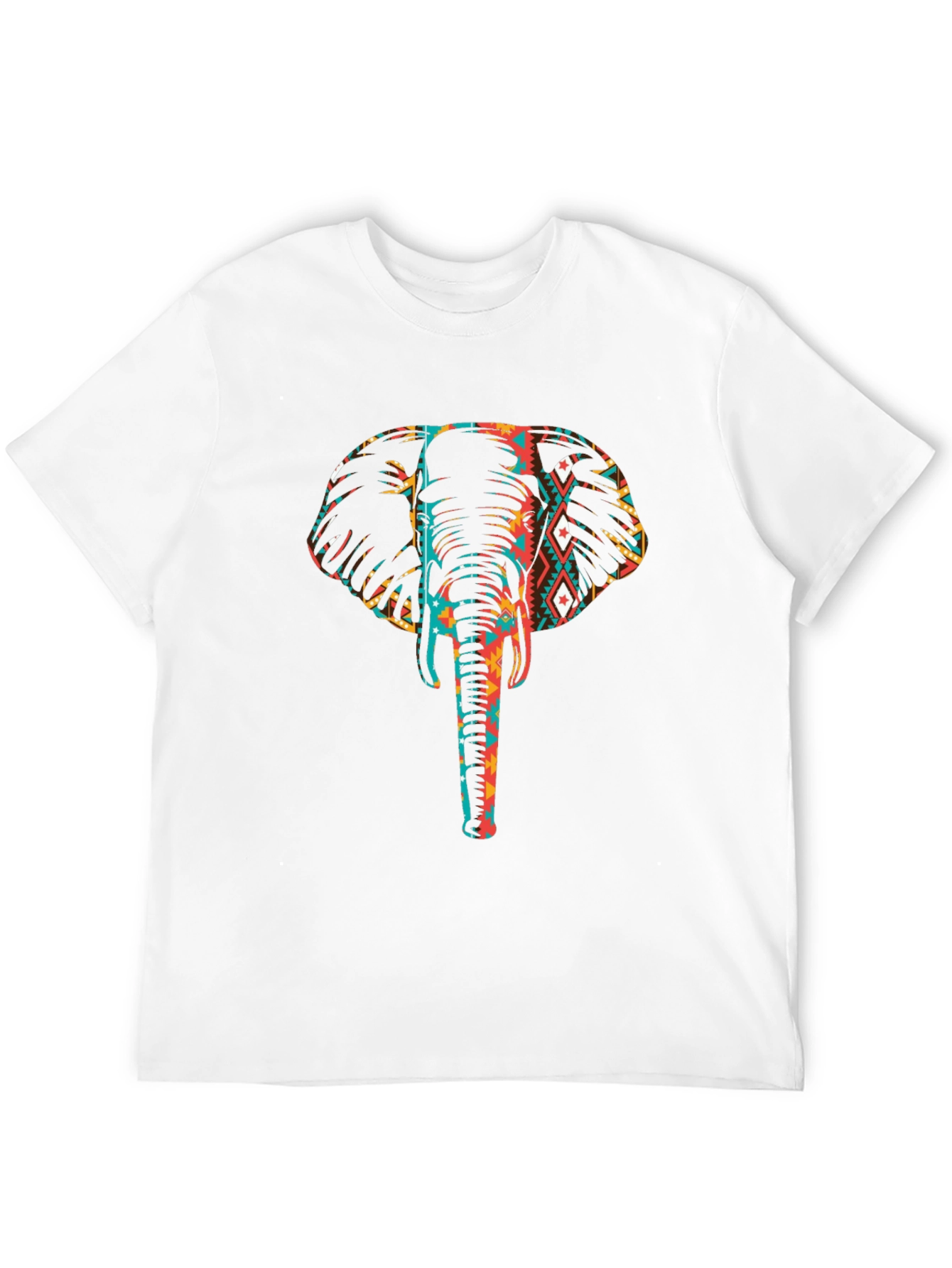 Black Elephant Tribal Design Graphic Tee view 12