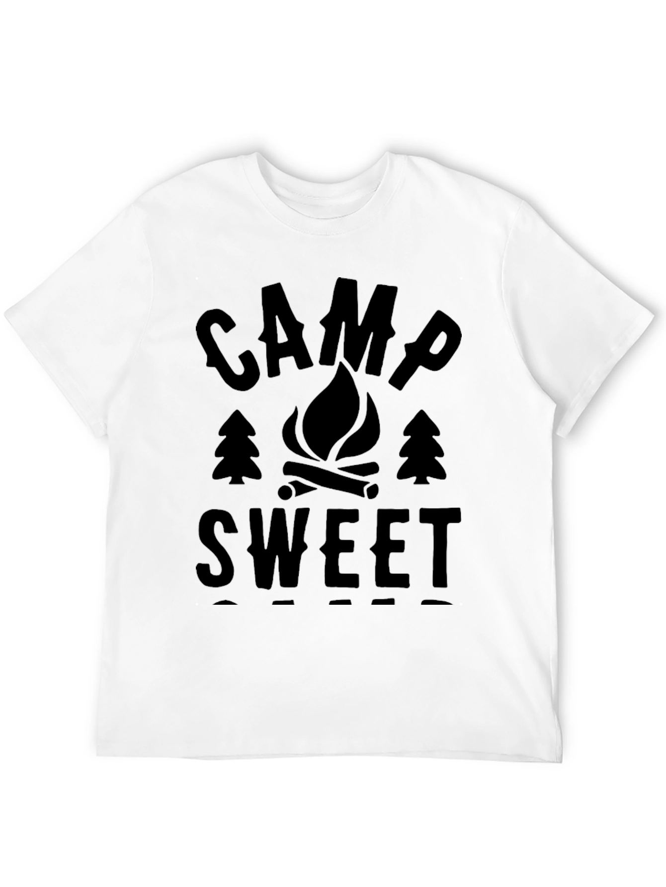 Black Camp Sweet T-Shirt - Black Camping Shirt view 12