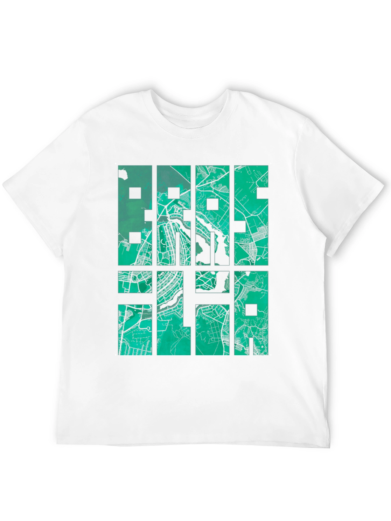 Black Brasilia Map T-Shirt - Stylish Cityscape Design view 12