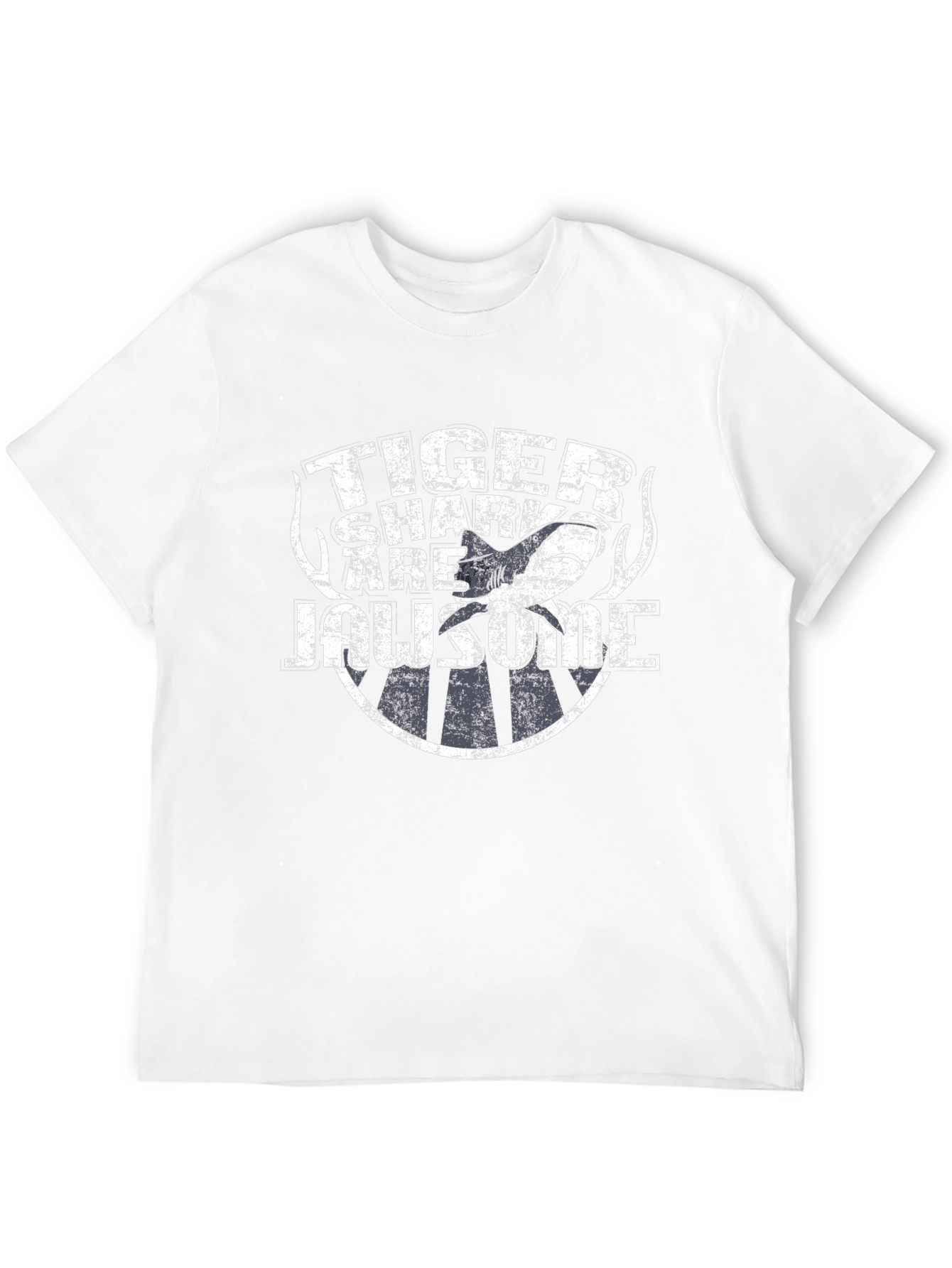 Black Tiger Shark Jawsome Graphic T-Shirt - Black view 12