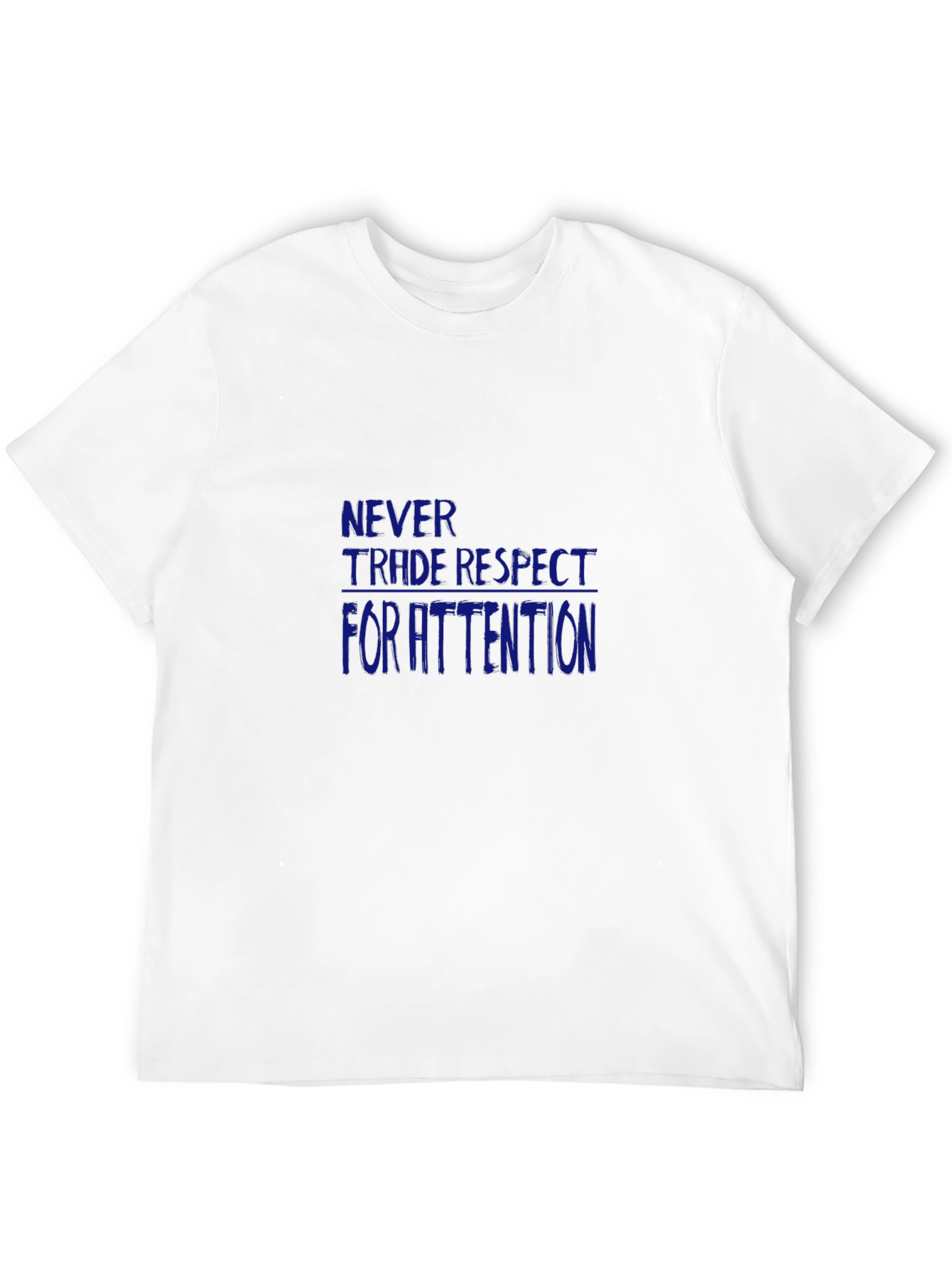 Black Men's Black Tee - Never Trade Respect for Attention view 12