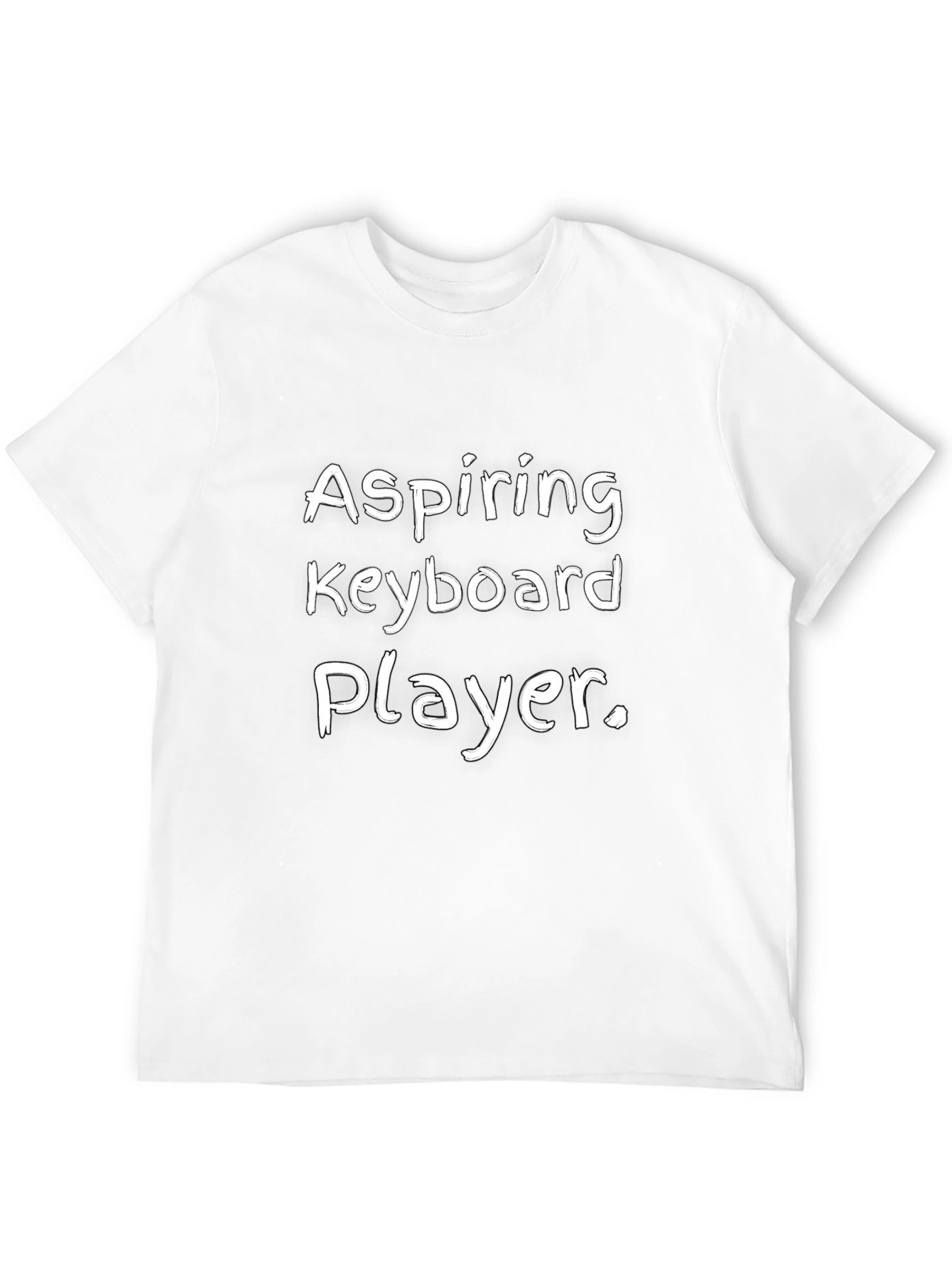 Black Aspiring Keyboard Player Black T-Shirt - Music Lover Tee view 12
